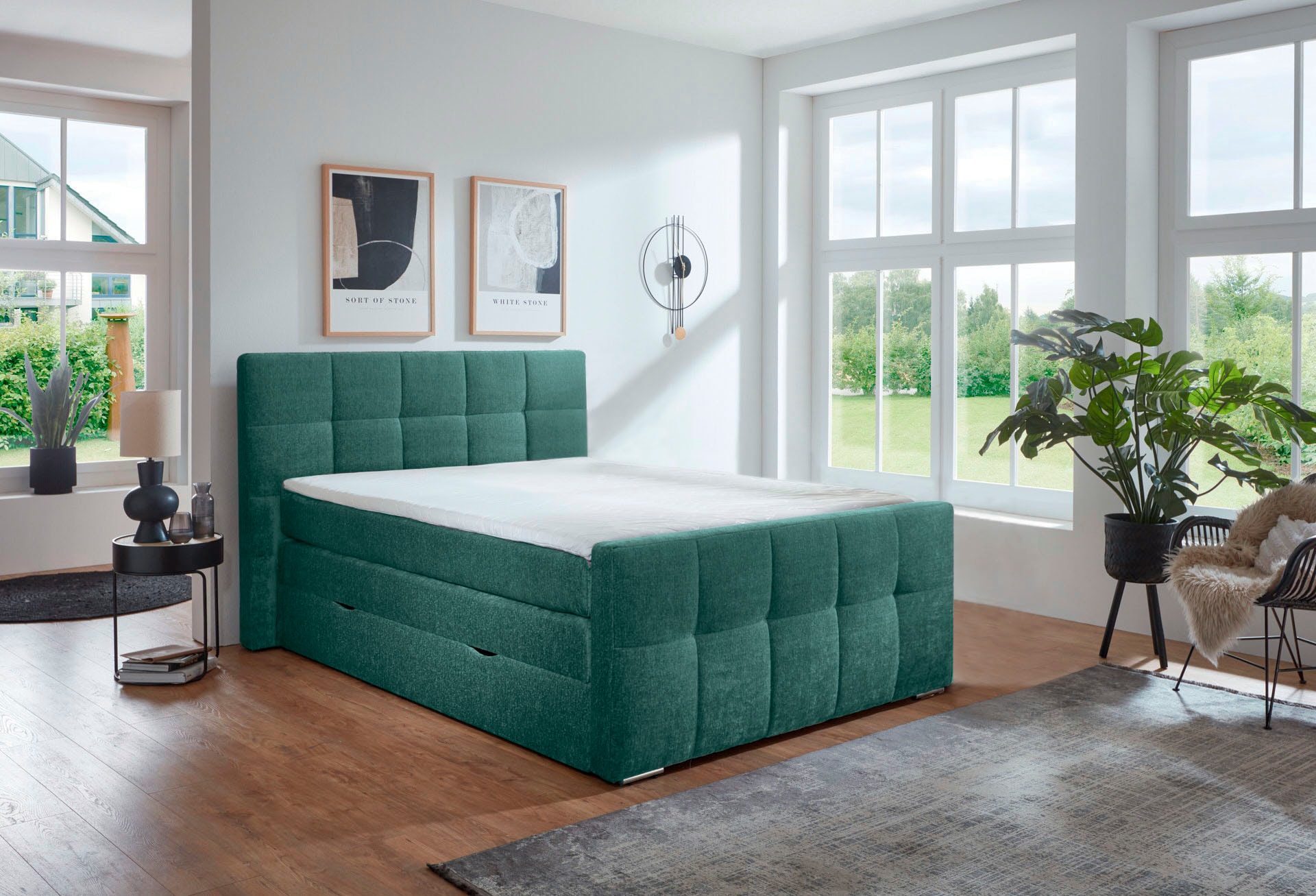Home affaire Boxspringbett »Rosà« H3/H3, H3/H4, H4/H4 möglich