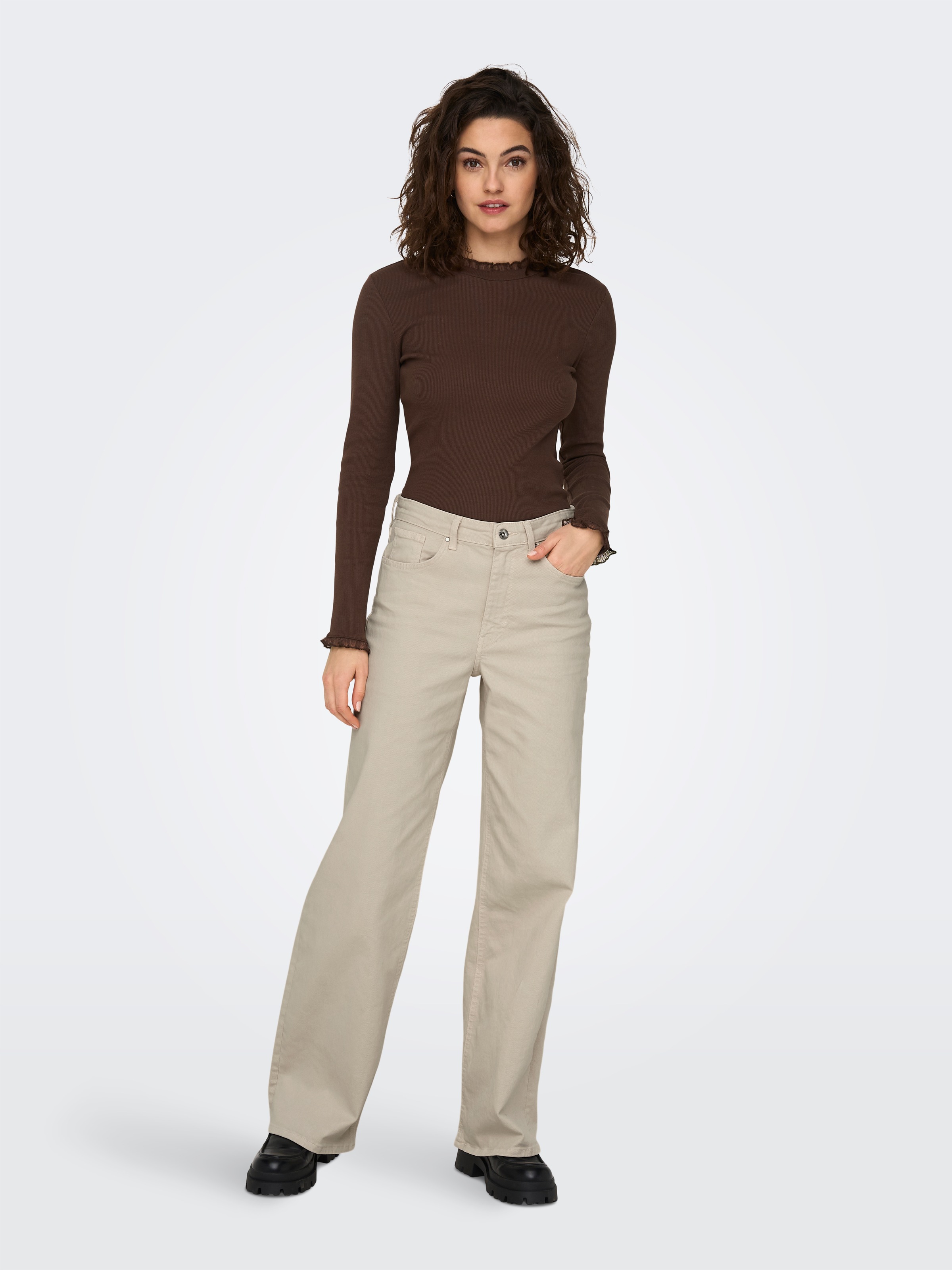 ONLY High-waist-Jeans »ONLJUICY HW WIDE LEG DNM REA NOOS«