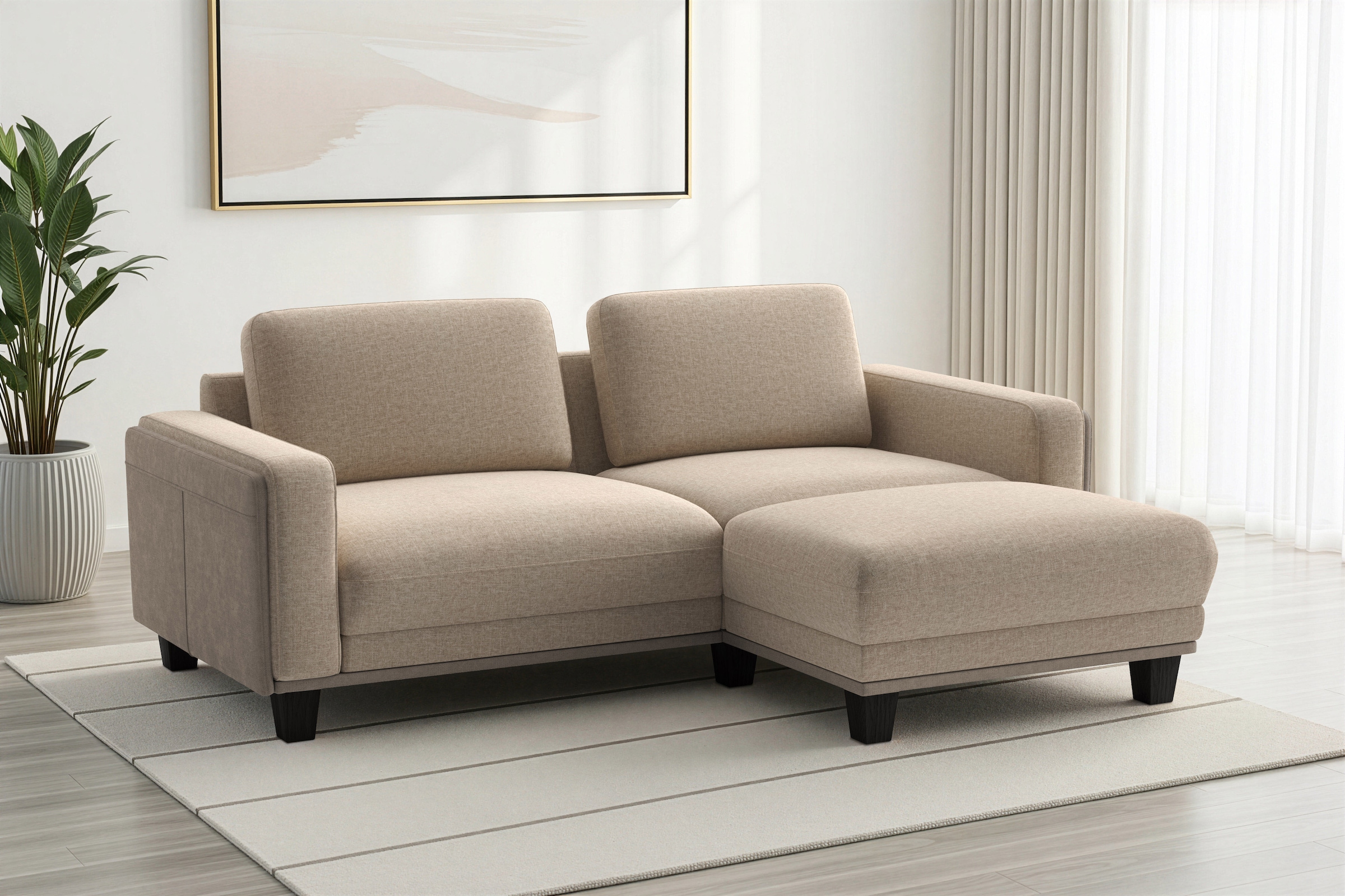 sit&more Ecksofa »Concept« Modernes Sofa in drei Fussfarben zur Auswahl