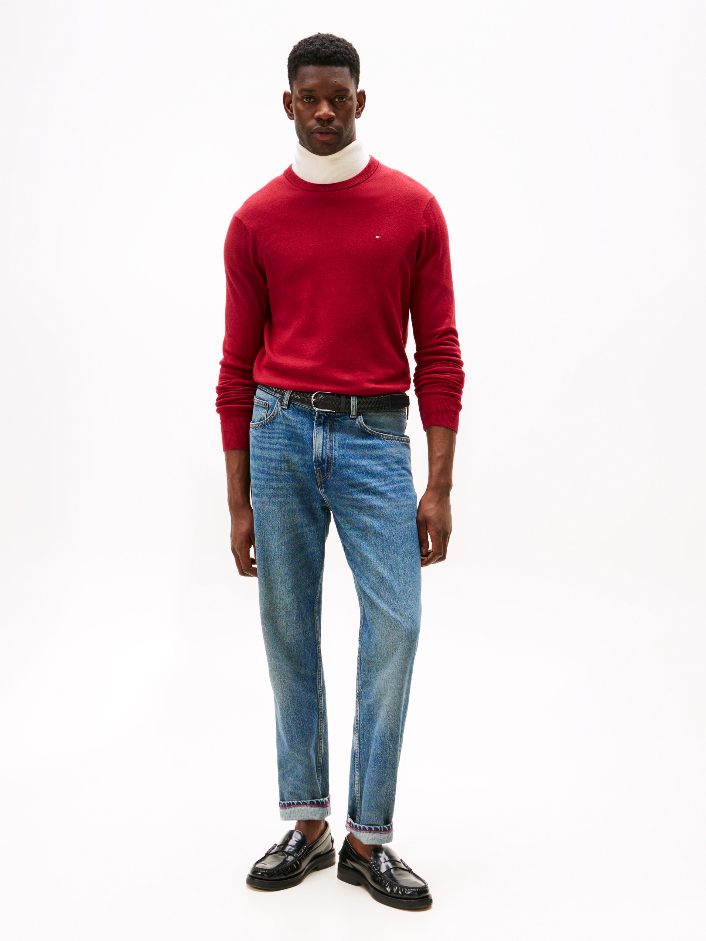 Tommy Hilfiger Rundhalspullover »PIMA ORG CTN CASHMERE CREW NECK«