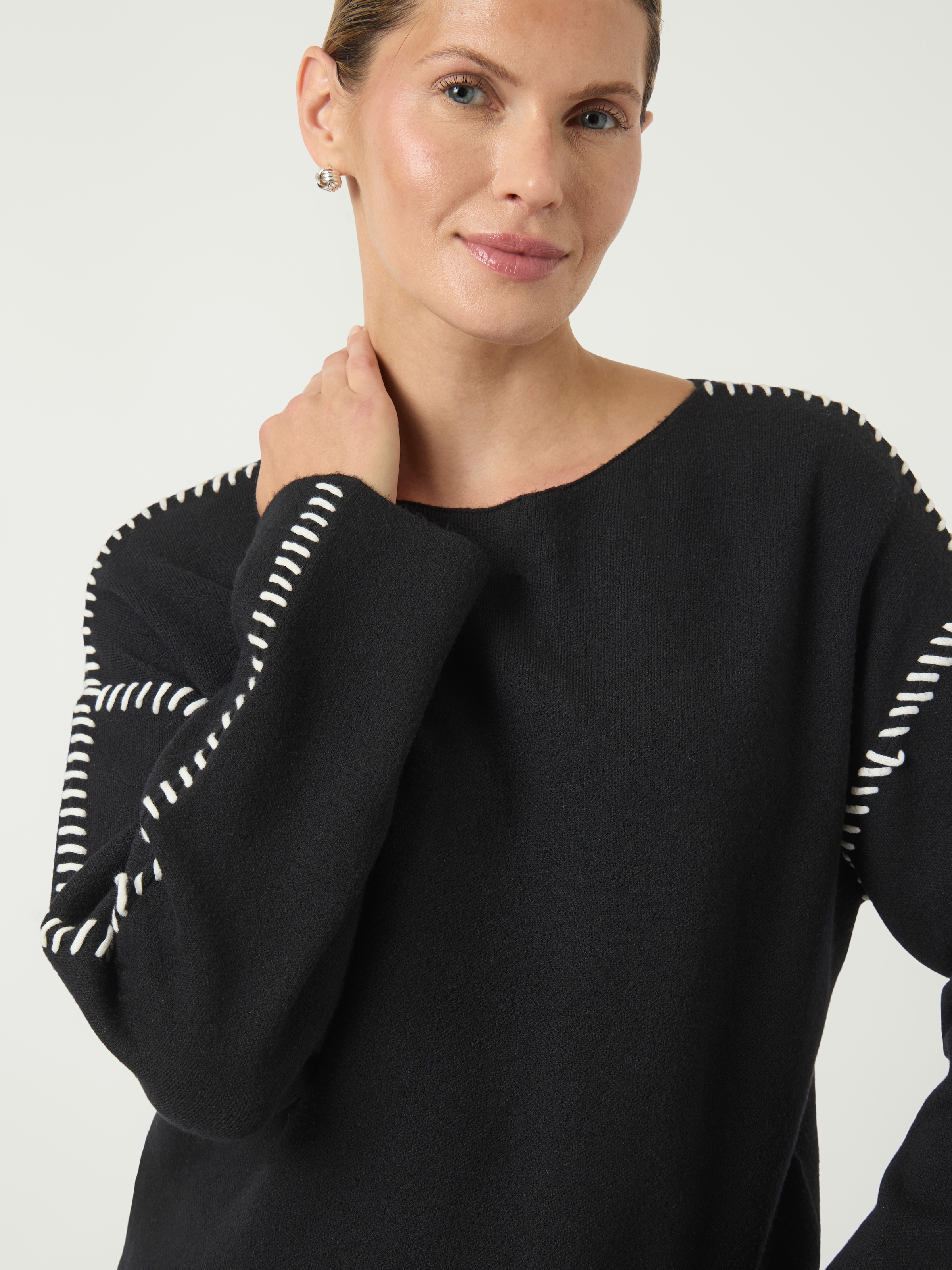 Y.A.S Strickpullover »YASSTITCHA LS KNIT PULLOVER S. NOOS« farblich abgesetzte Nähte