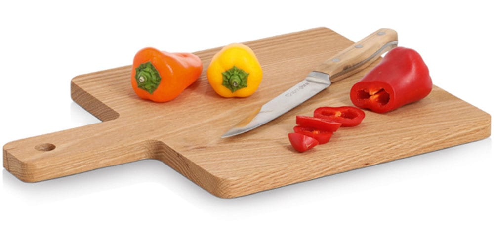 Zeller Present Planche de service »Schneide-/Servierbrett mit Griff, Eiche« Schneidebrett, natürliches Material