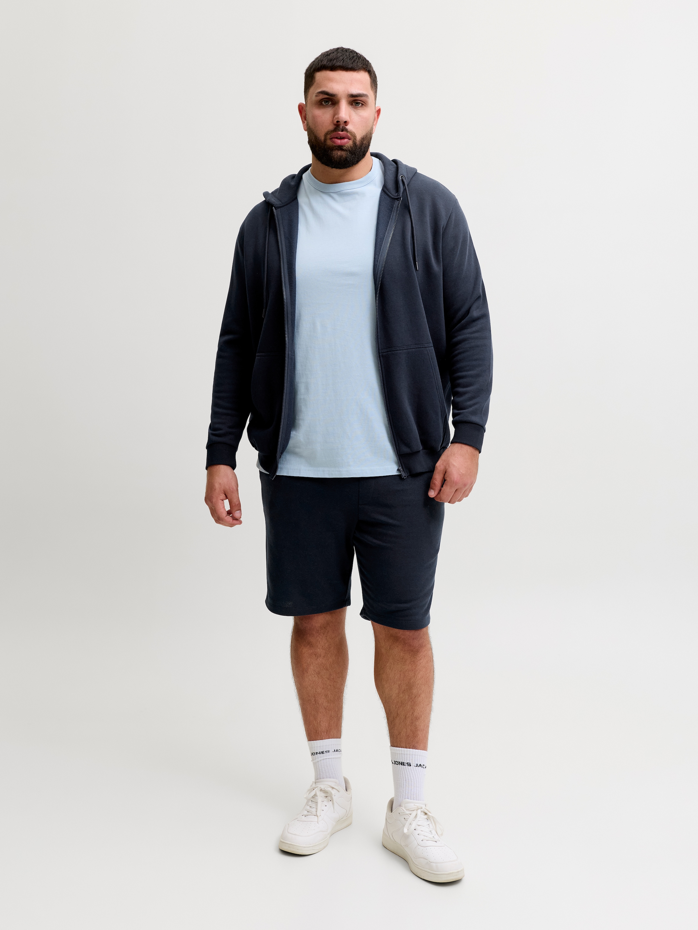 Jack & Jones PlusSize Sweatshorts »JPSTGORDON BRADLEY SWEAT SHORTS MI PLS«  Materialmix, normal geschnitten