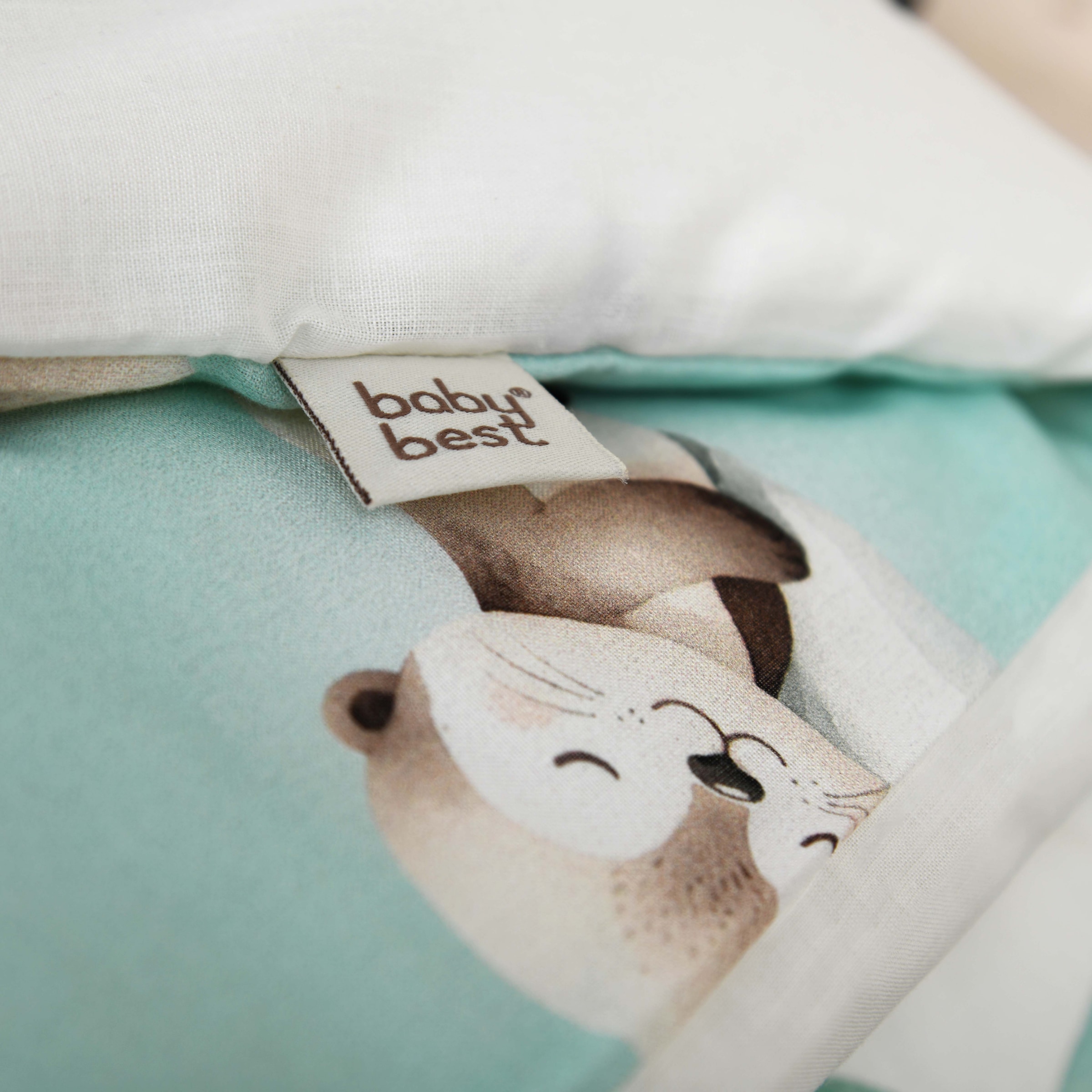 Baby Best Linge de lit pour bébé »Schnuffel-Otter« 2 linge de lit réversible