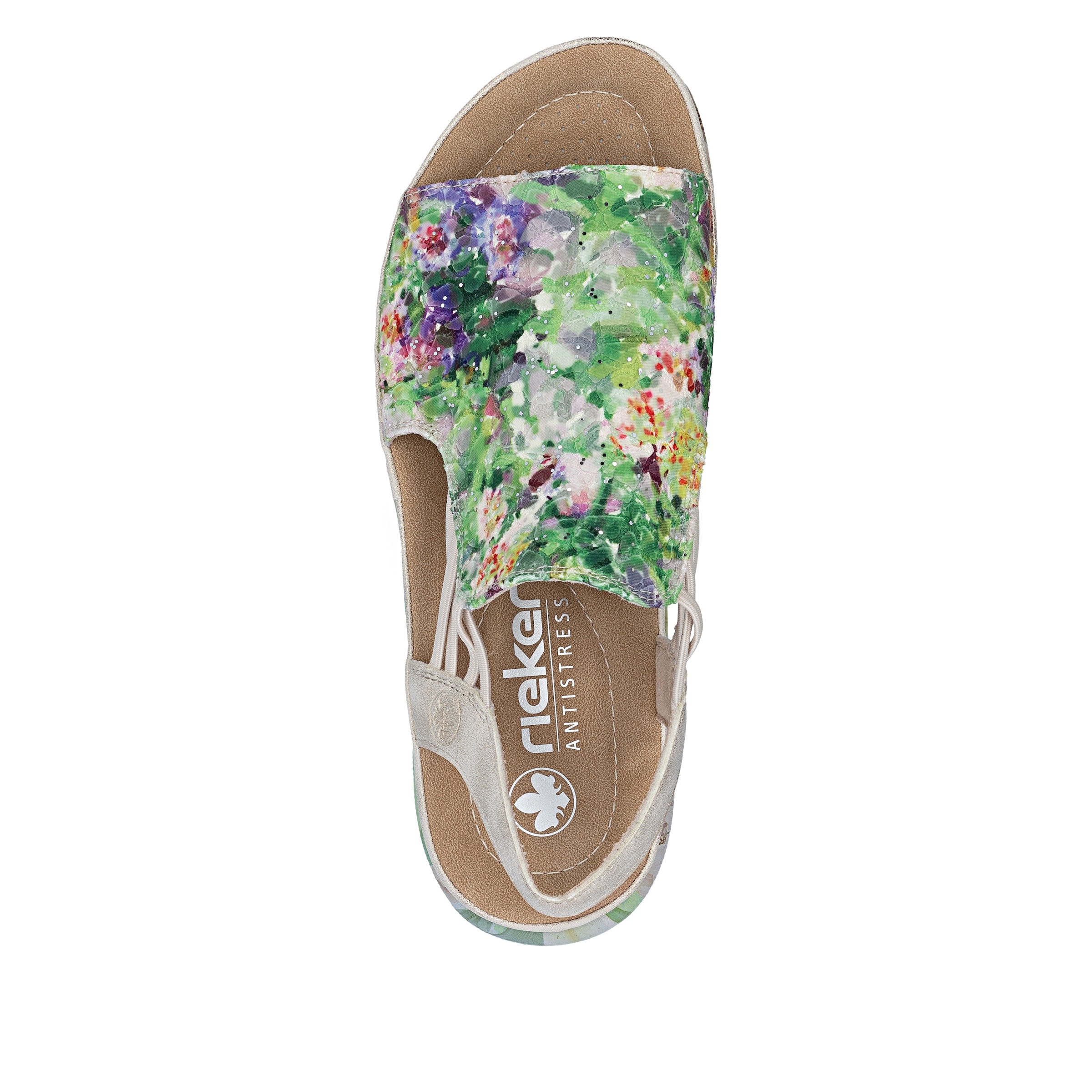 Rieker Sandale  Sommerschuh, Schlupfschuh mit seitlichen Gummizügen für guten Sitz