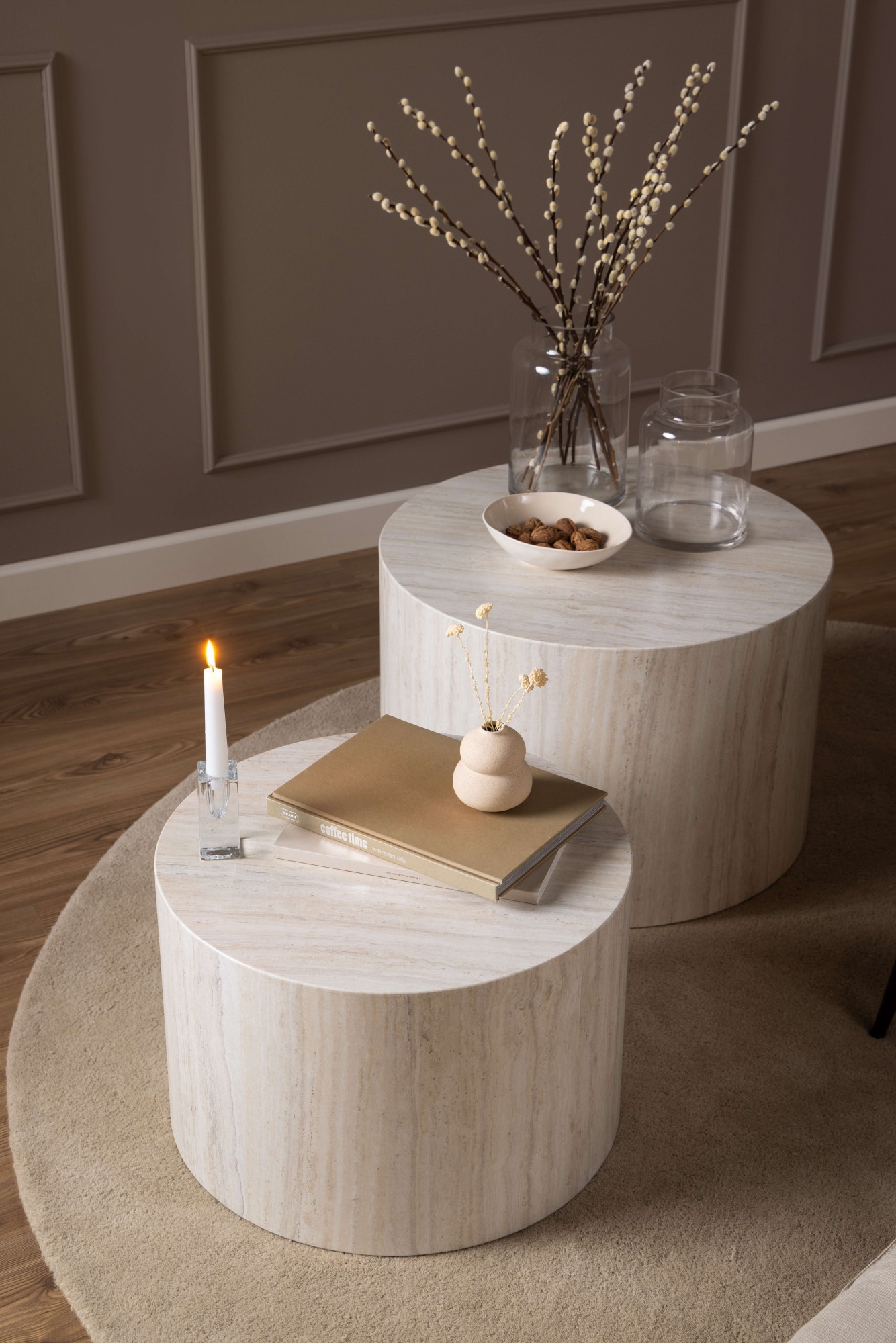 ACTONA GROUP Table basse »Dice 2er Set - Steinoptik, modern & stilvoll, skandinavisches Design« Table basse, table d’appoint,  Choix OTTO, table d'appoint facile d'entretien, polyvalente, robuste