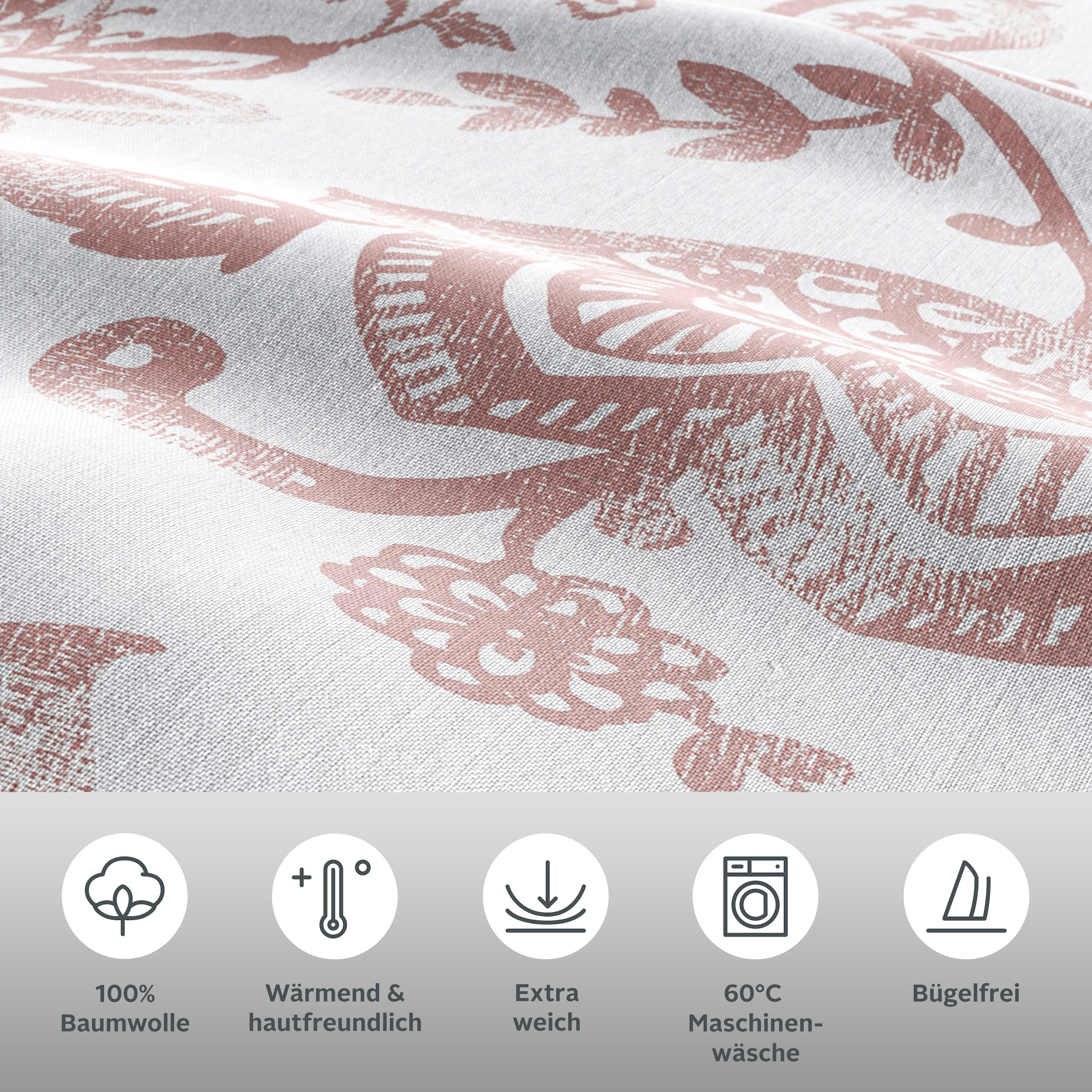 andas Bettwäsche »Nordby« 2 tlg. Bettwäsche aus Baumwolle, skandinavisches Design, ab Grösse 135x200 cm