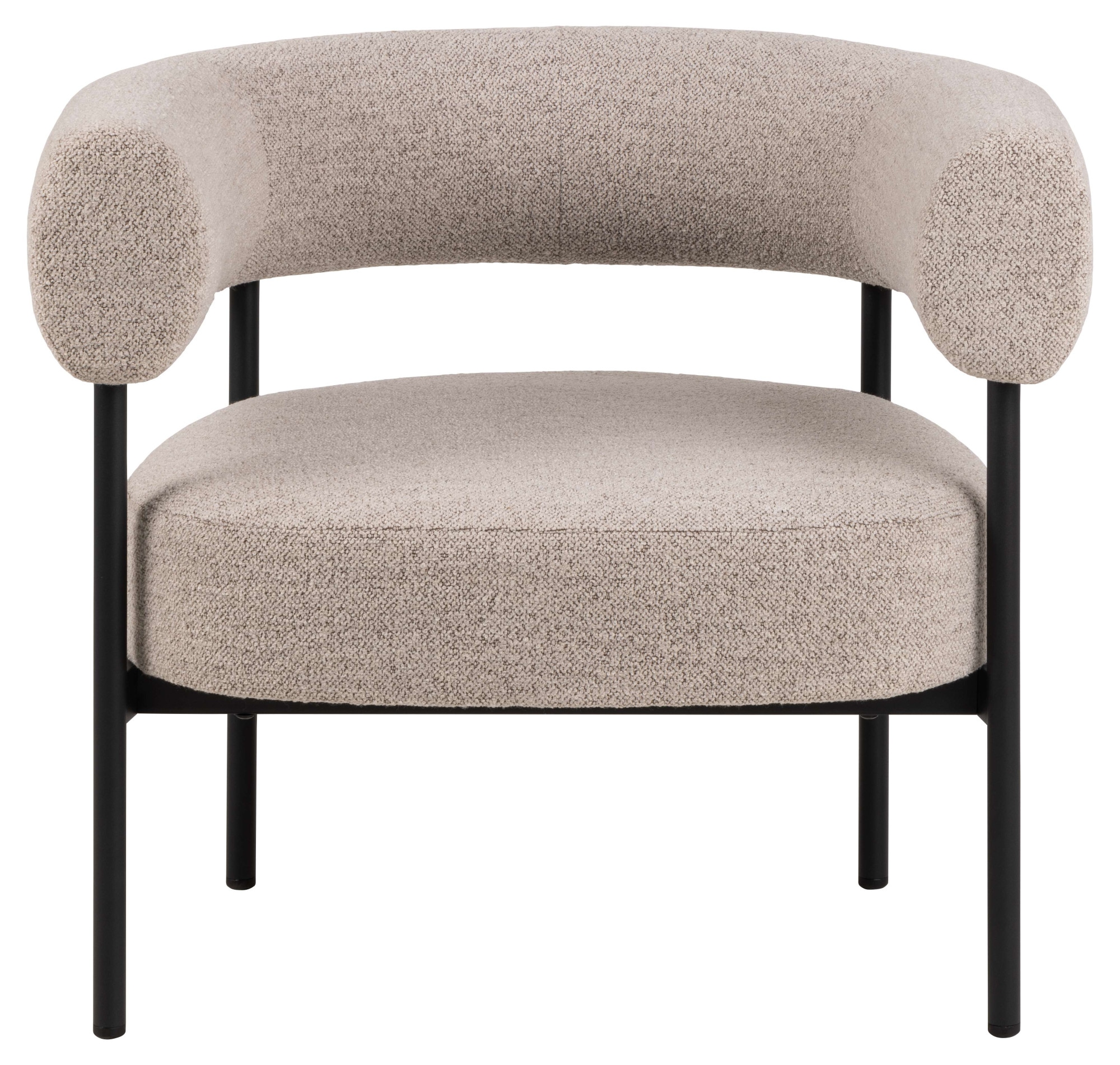 ACTONA GROUP Fauteuil lounge »Oakfield, Polstersessel, Relaxsessel, mit Armlehnen, Hoher Komfort« moderne, tissu beige, pieds noirs, ressorts ensachés, hauteur d'assise : 43,5 cm