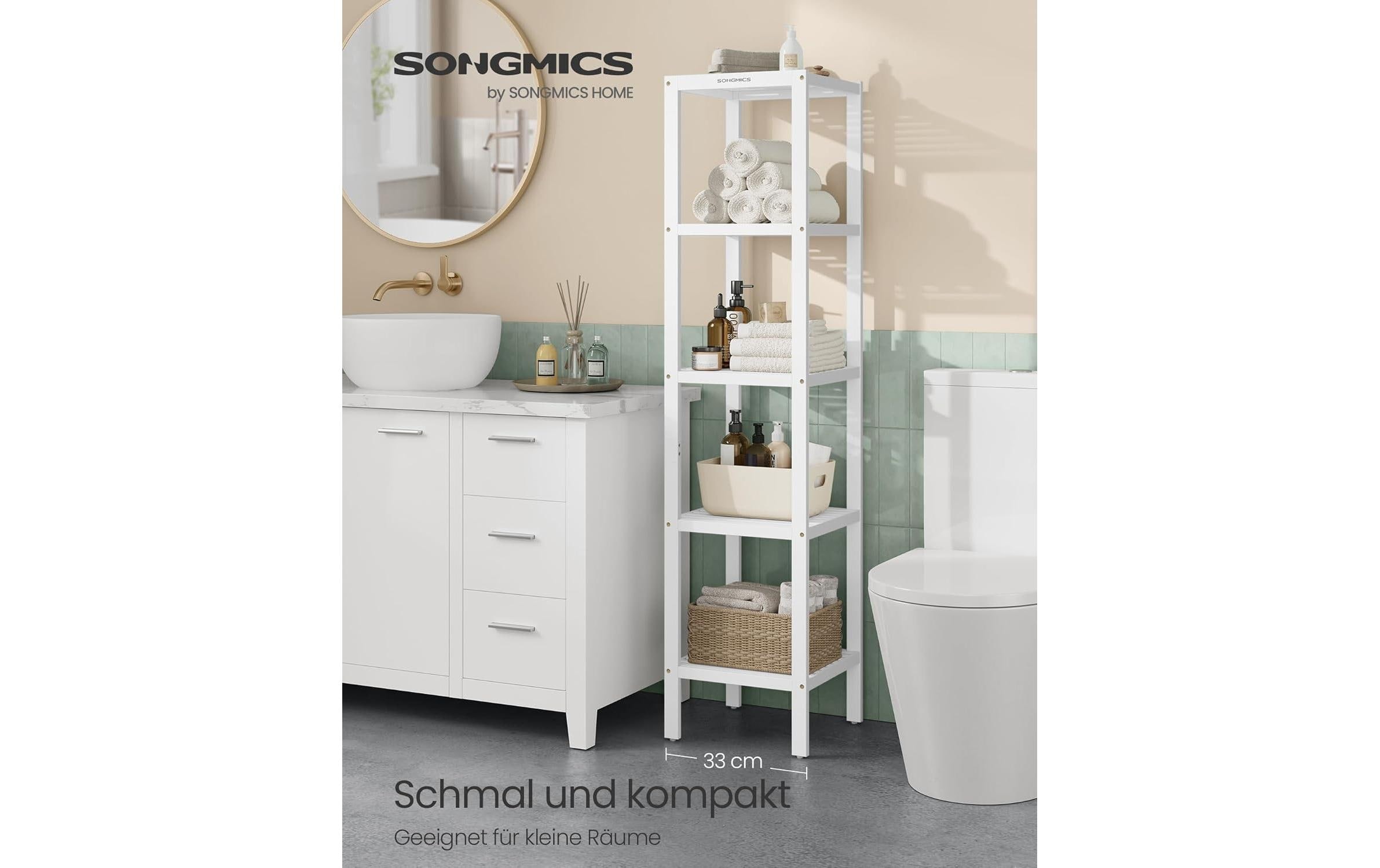 SONGMICS Regal »mit 5 Ebenen 33 x 33 x 146 cm«