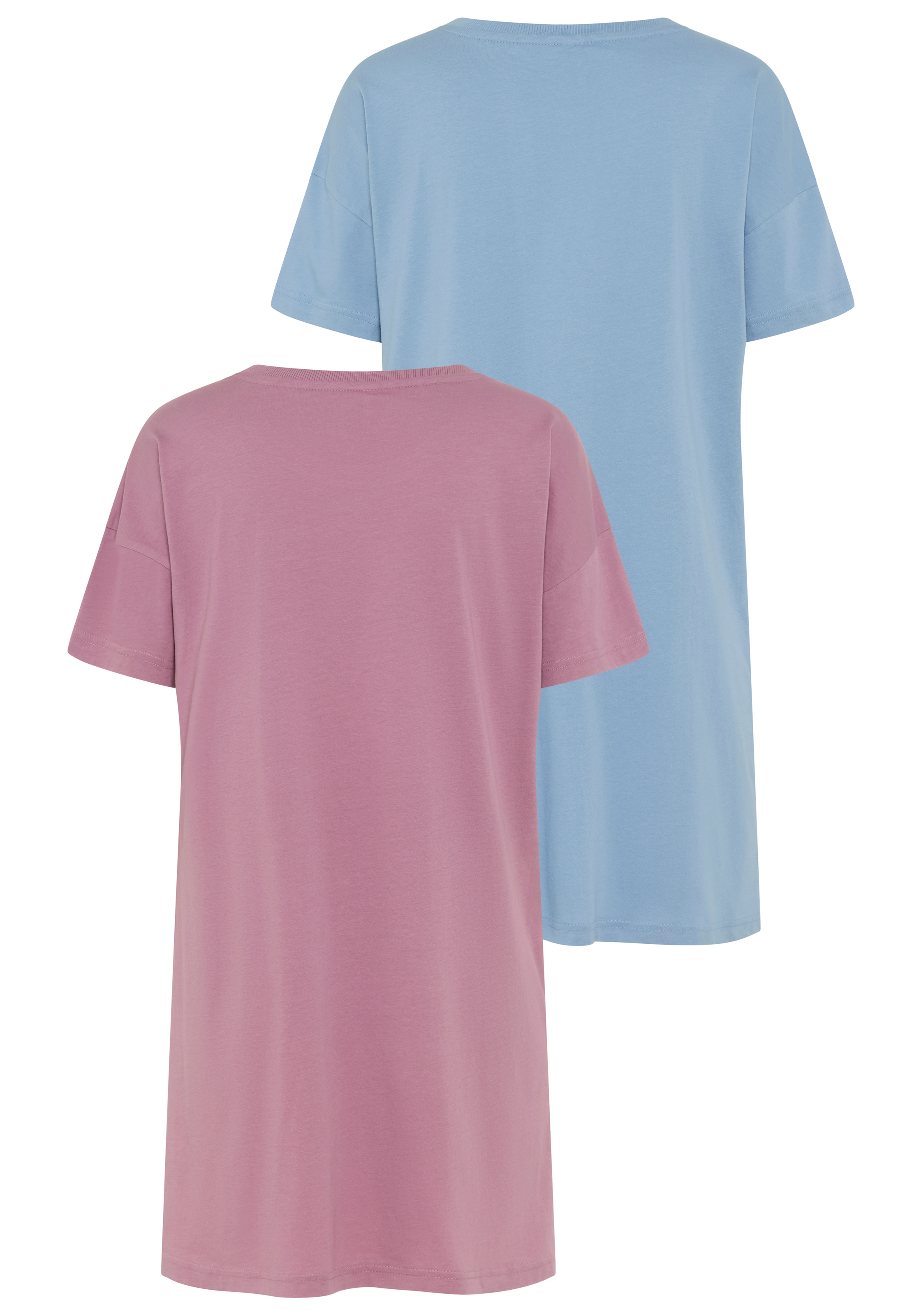 Vivance Dreams Bigshirt Set, 2er Pack,  mit zart skizziertem Frontdruck