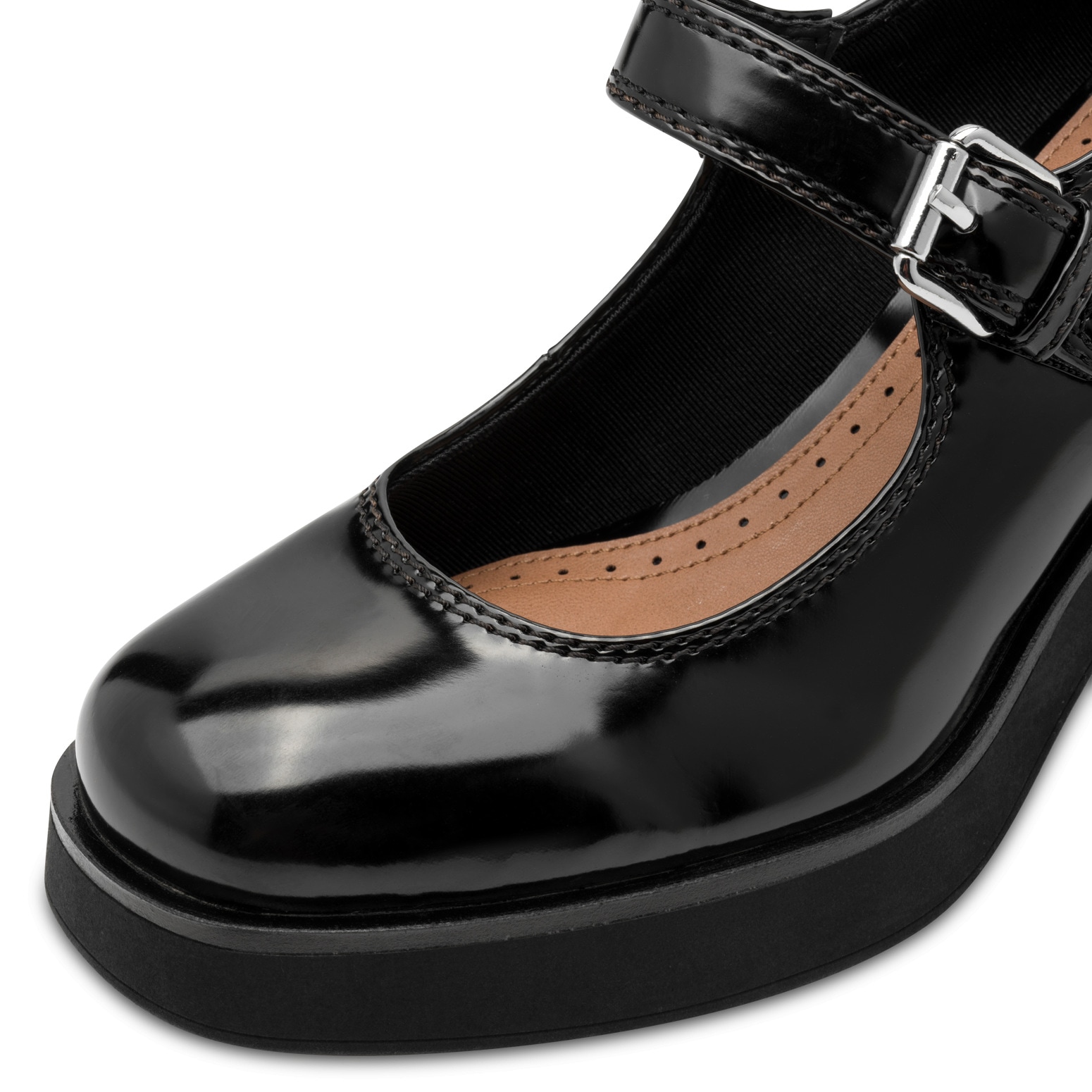 Tamaris Escarpins à bride  talon bloc, escarpin élégant à bride, chaussure en fabrication vegan