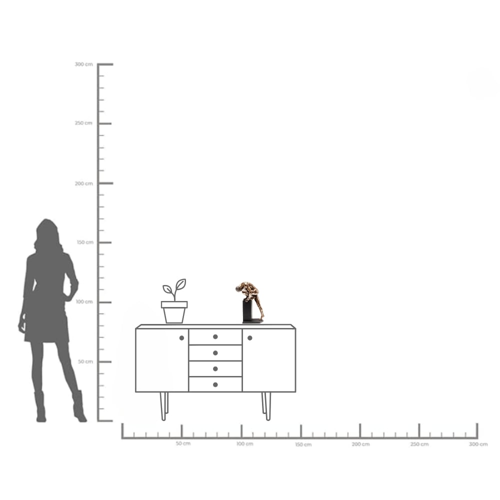 Kare Design Dekoobjekt »Deko Objekt Nude Man Stand Bronze 35cm«