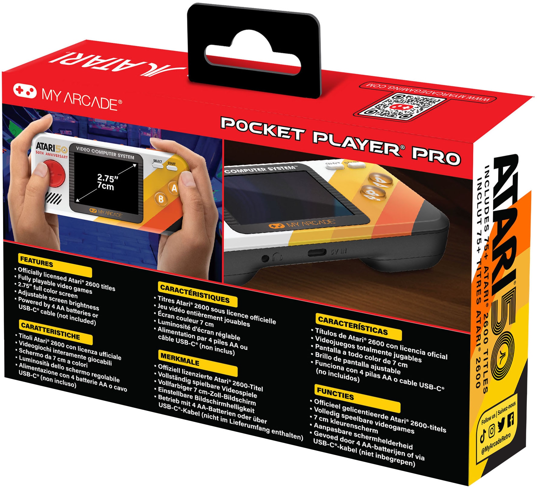 MYARCADE Console rétro »ATARI Pocket Player Pro«