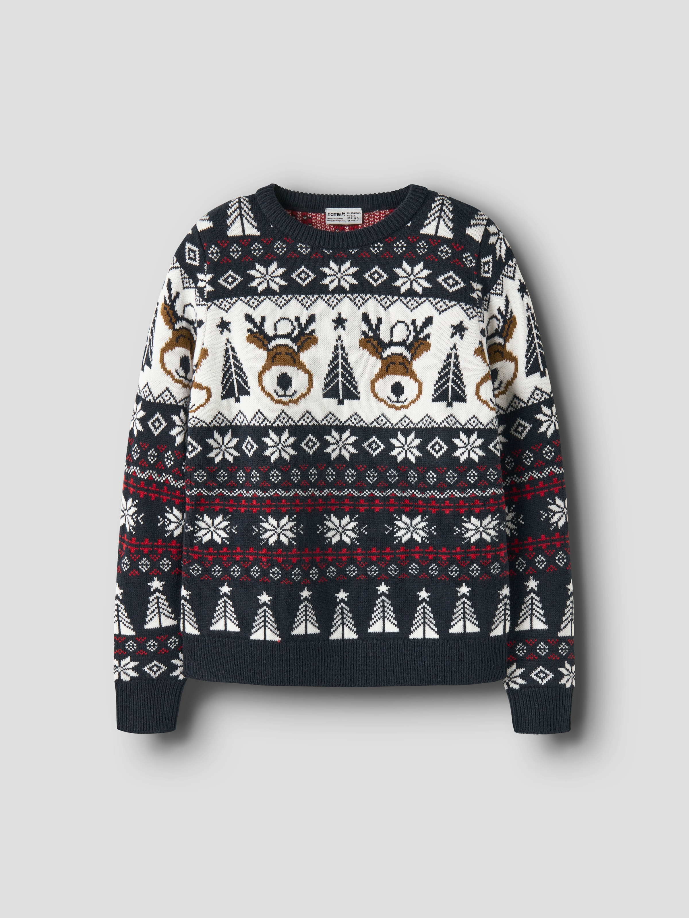 Name It Pull de Noël »NKNRISMAS LS KNIT COT« coton, motif tricoté de Noël