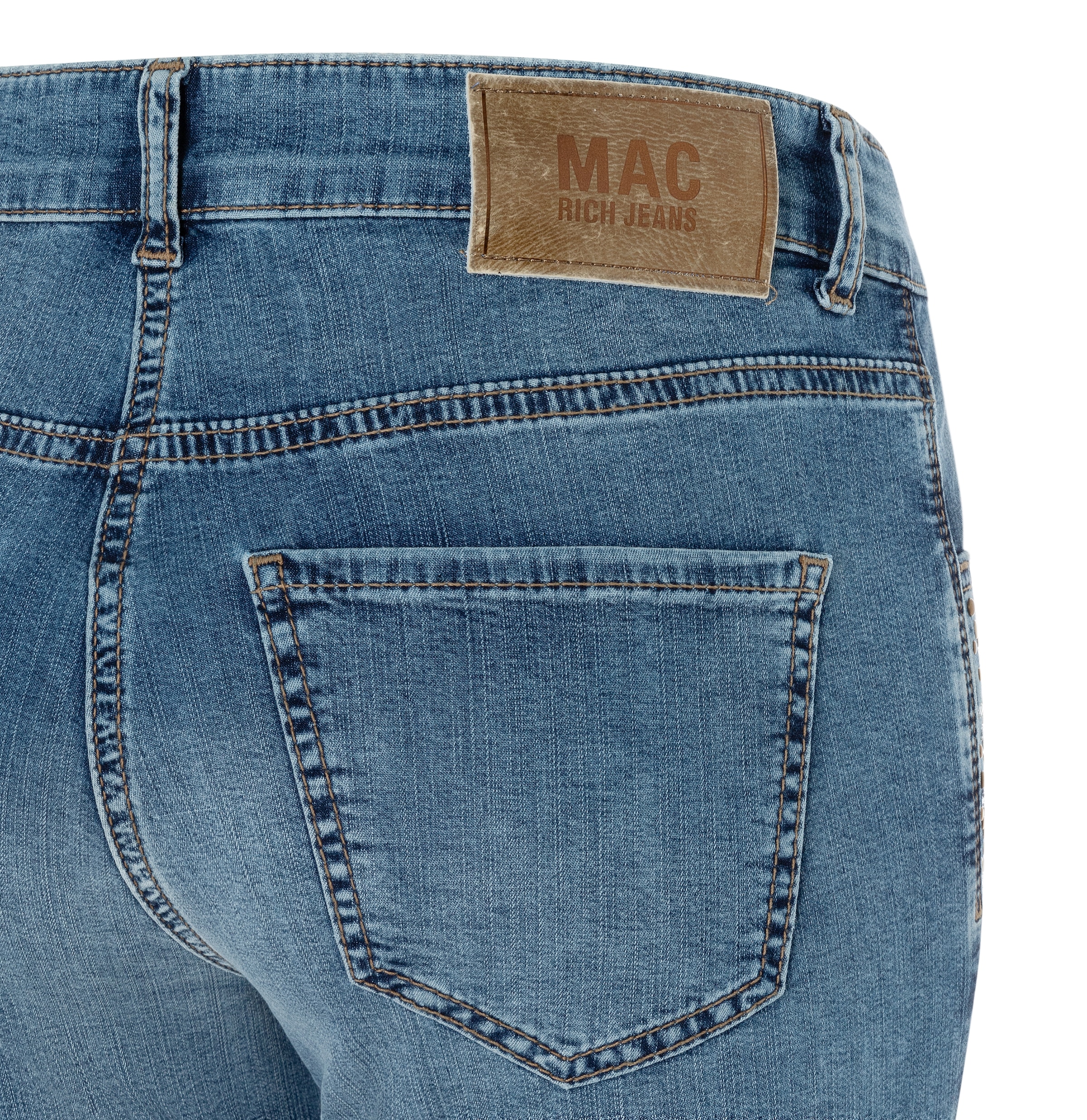 MAC Jeans slim »RICH SLIM 7/8 flower«, mit Schmucksteinen