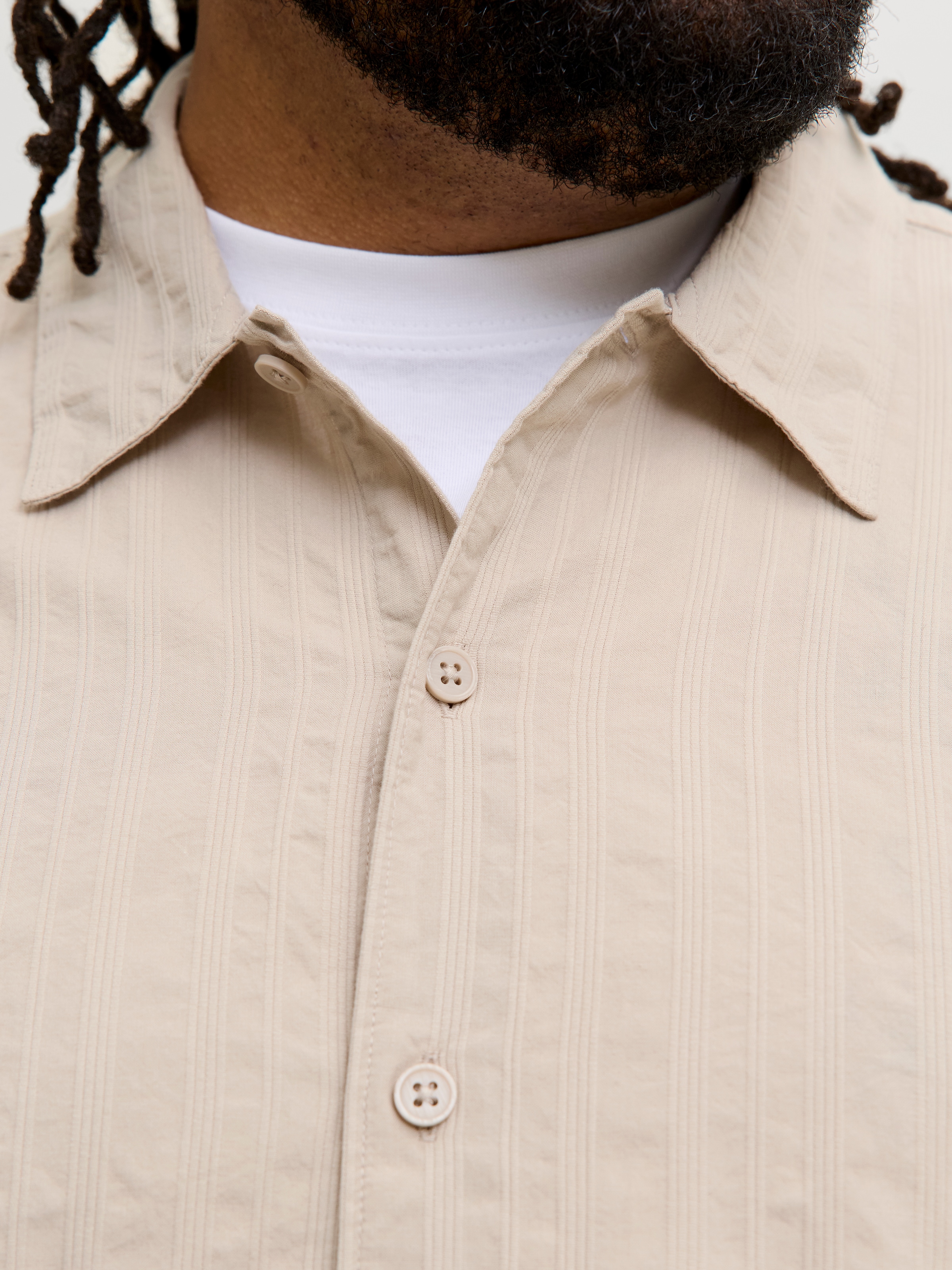 Jack & Jones PlusSize Kurzarmhemd »JORRIVIERA TEXTURE SHIRT SS PLS« mit Knopfleiste