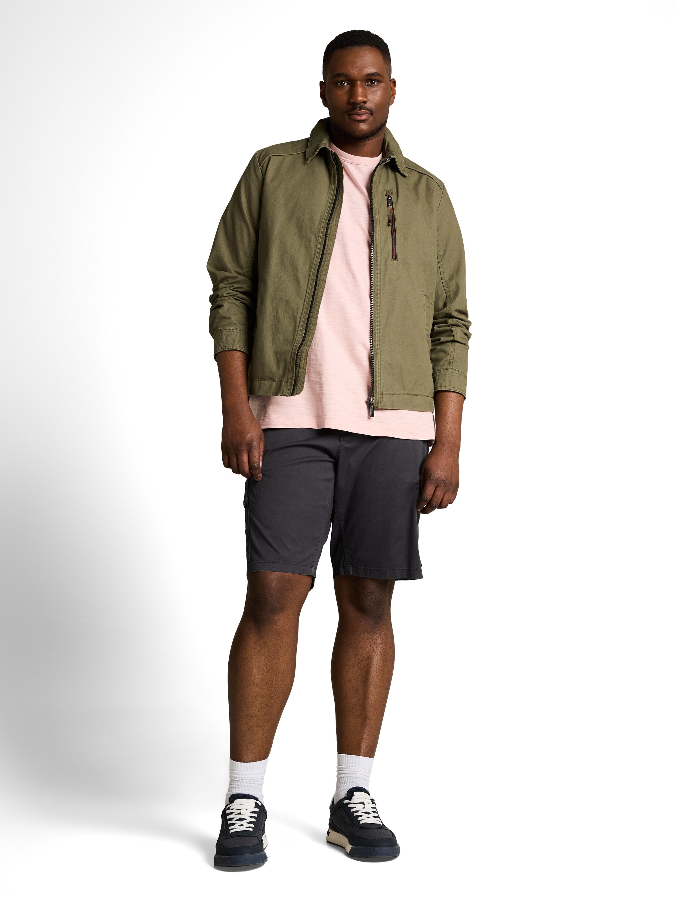 TOM TAILOR PLUS Pantalon cargo  short cargo avec stretch