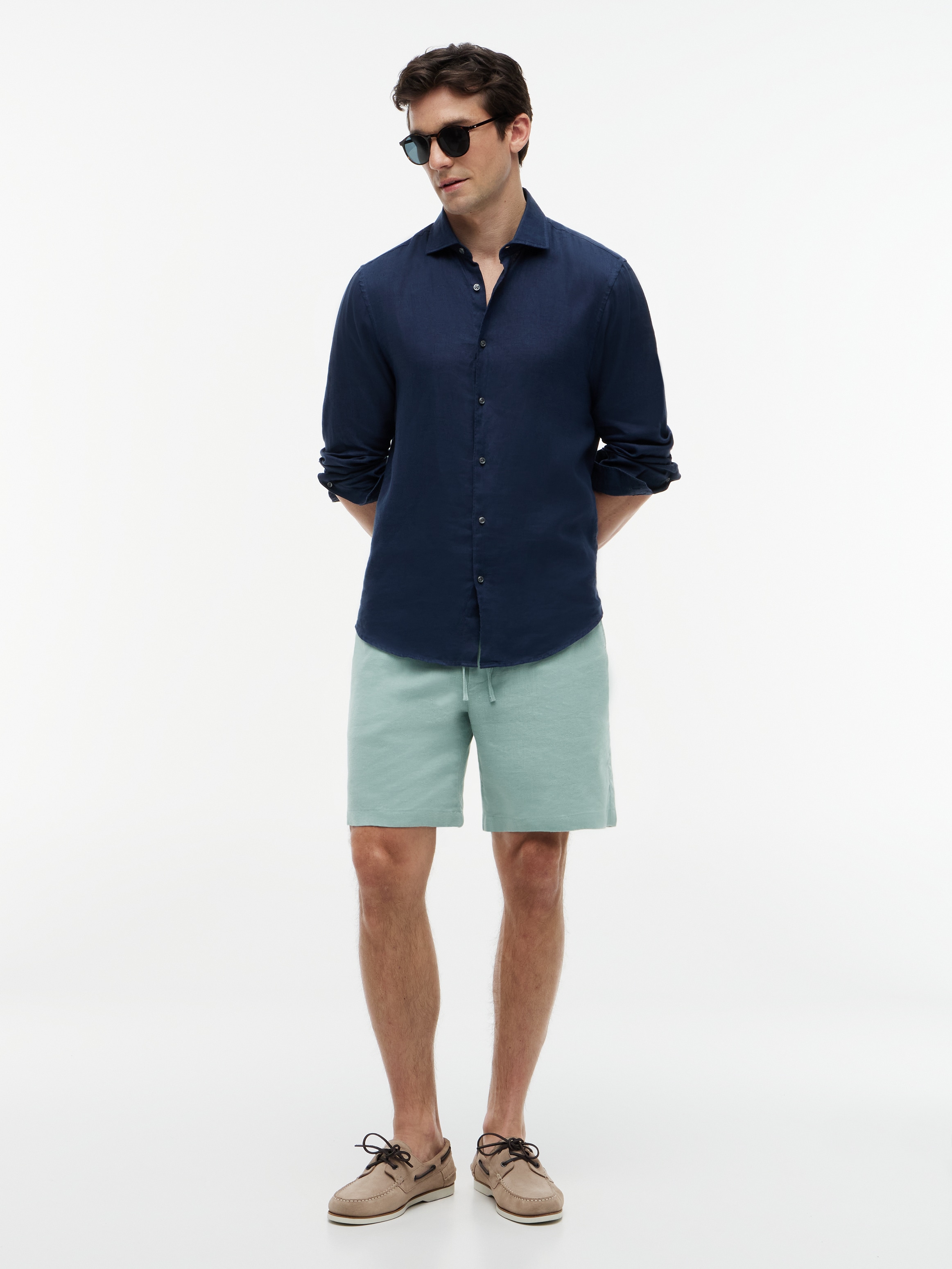 Tommy Hilfiger Chinoshorts »DOVER«  aus Leinenmix, elastischer Bund