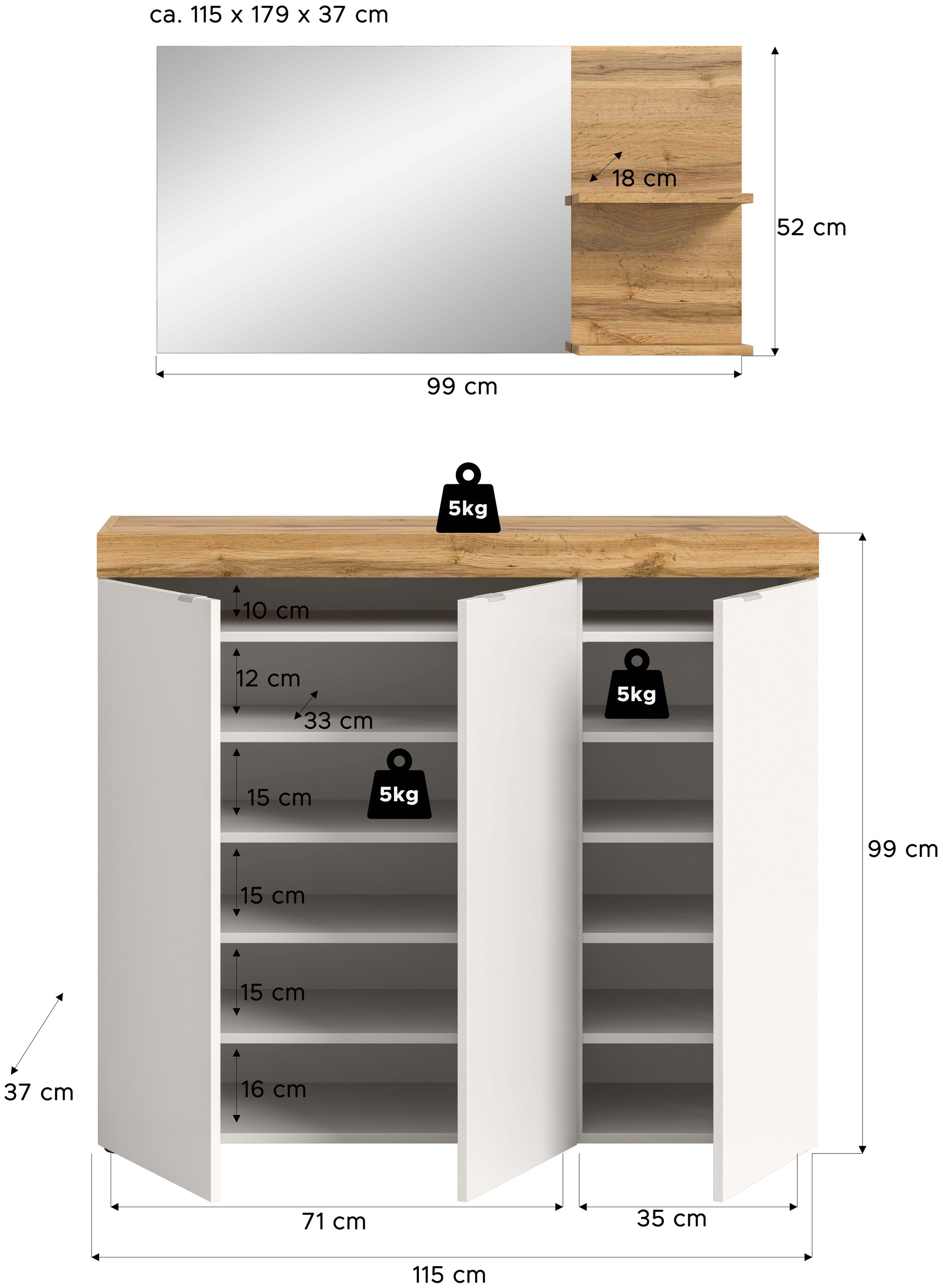 GOODproduct Ensemble de vestiaires »MAMBO II, 2-teilig, hängend oder stehend montierbar« 2 cuis tlg.