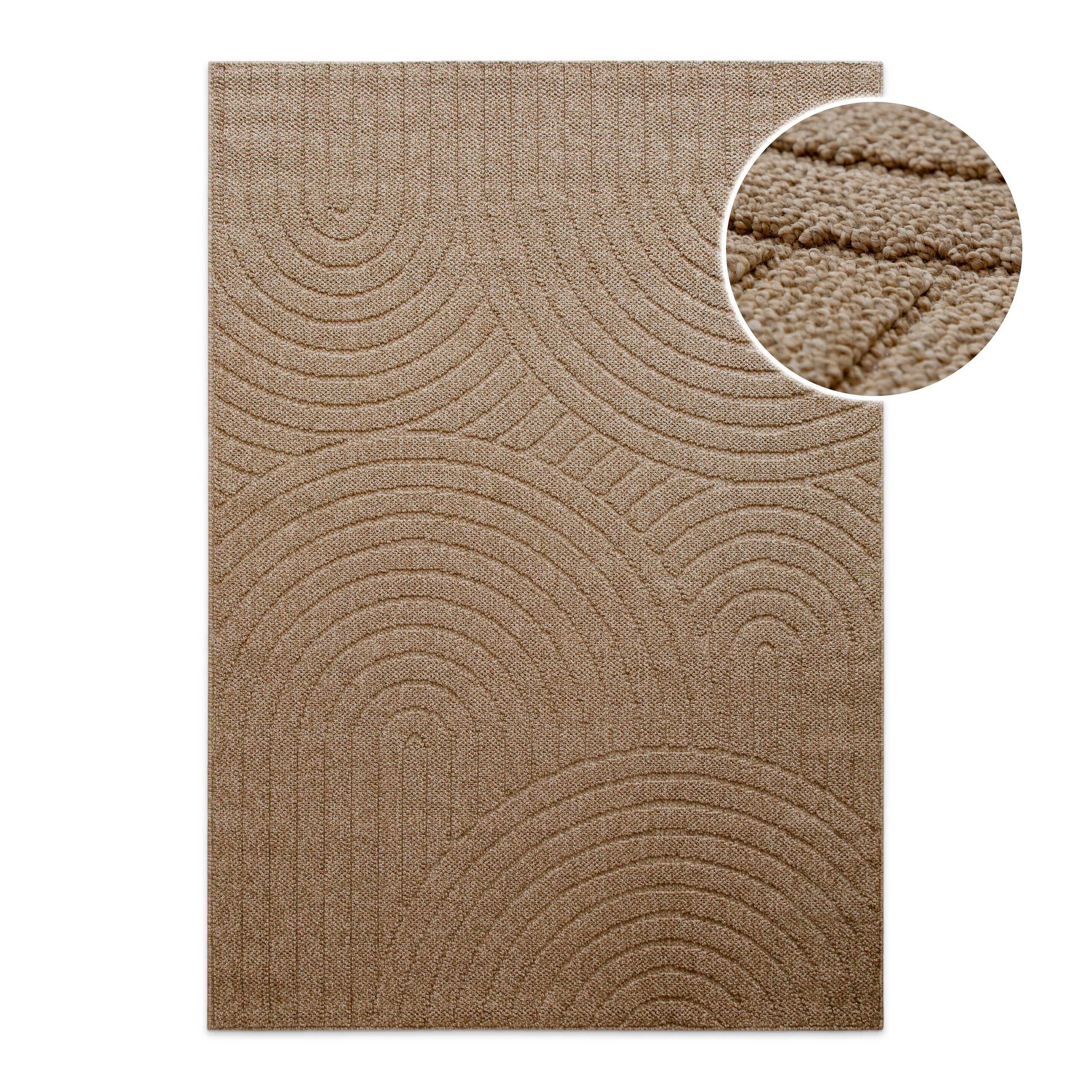 Wecon home Tapis »Monoq« Rectangulaire 12 mm Höhe Flachgewebe, wetterfest, Retro Design, robust, In- & Outdoor Teppich