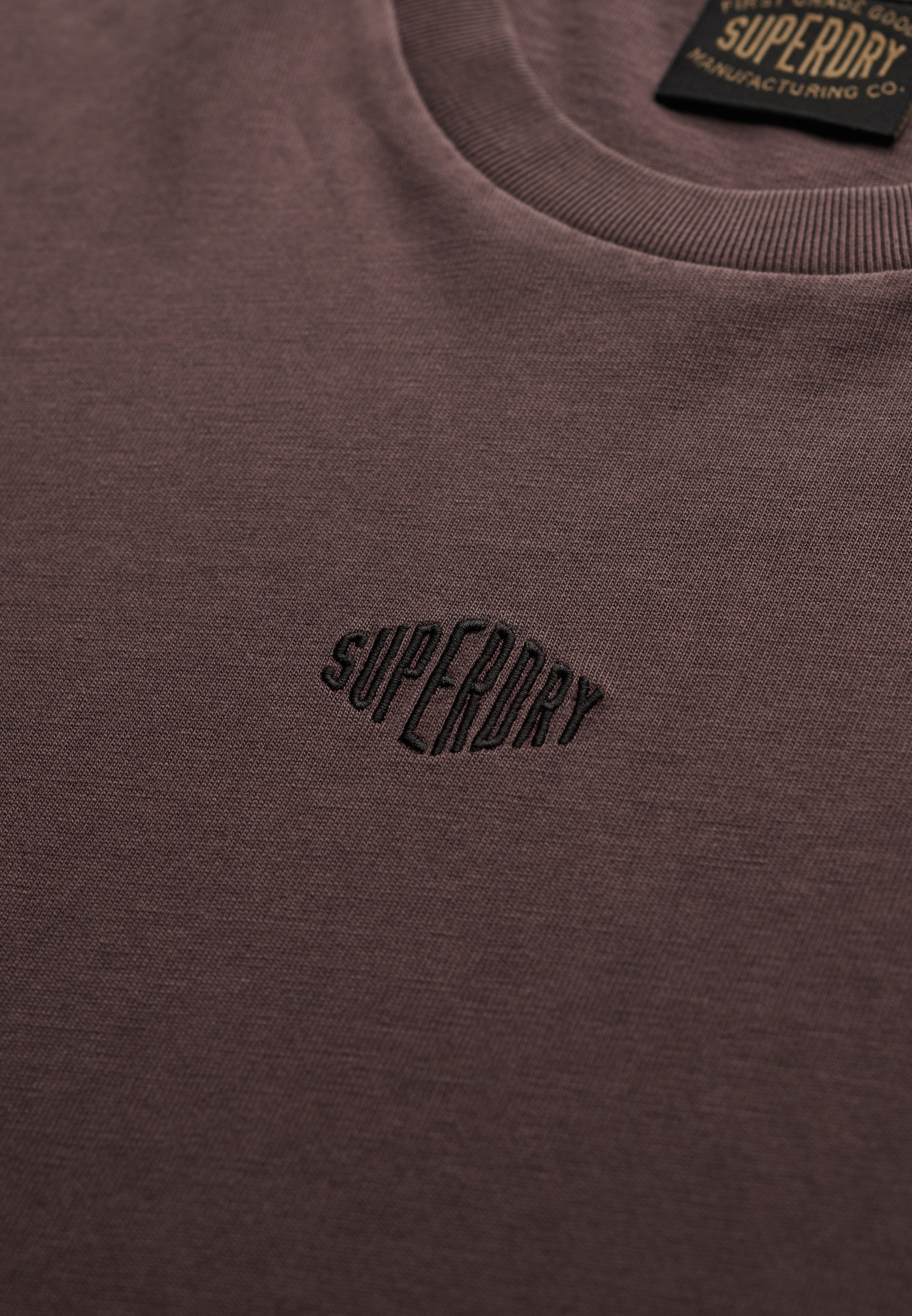 Superdry Shirt à col rond »MICRO LOGO TSHIRT« mit Micro-Marken-Logo