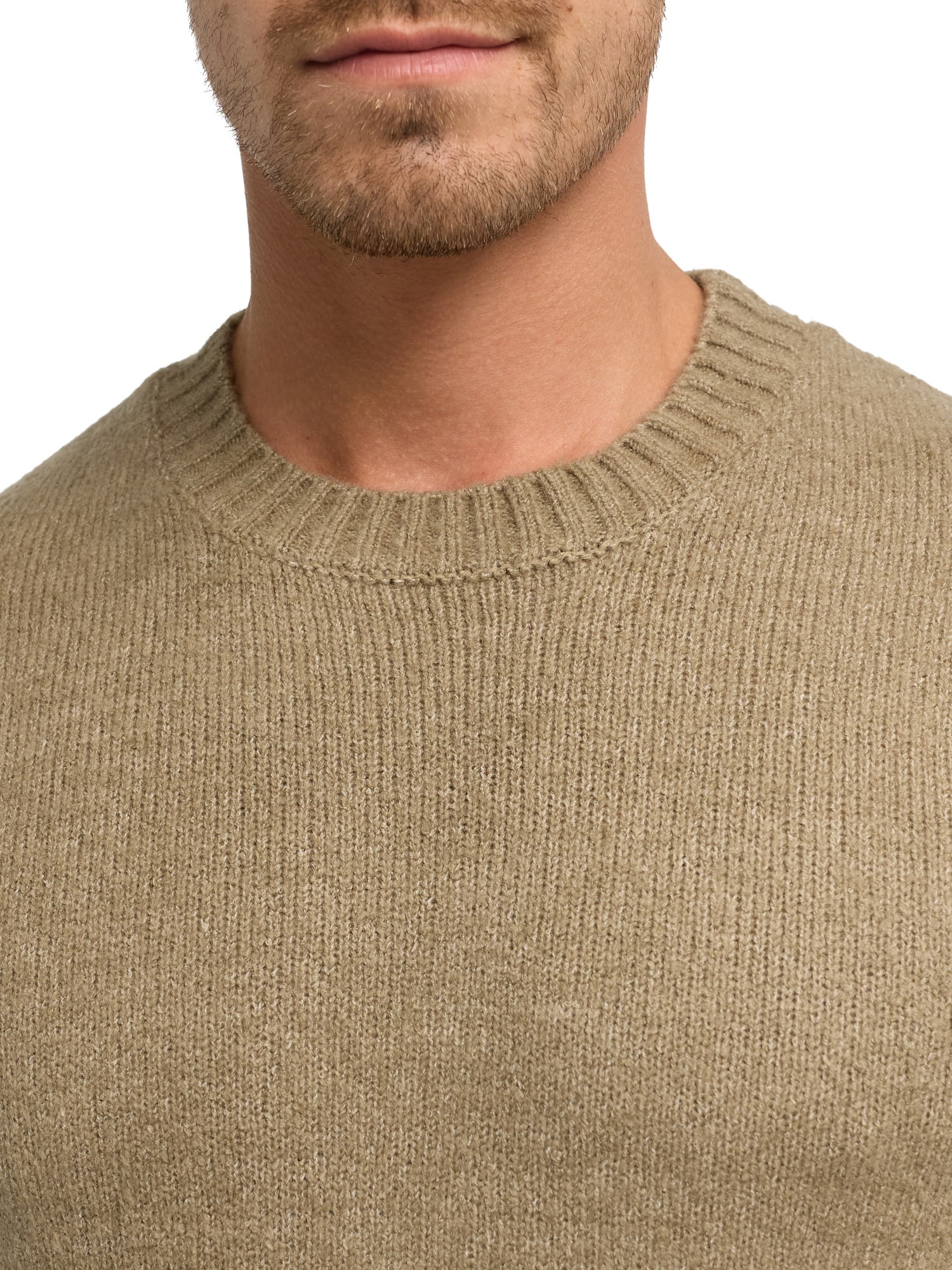 Indicode Rundhalspullover »INVestdale o-neck« Materialmix, regular fit