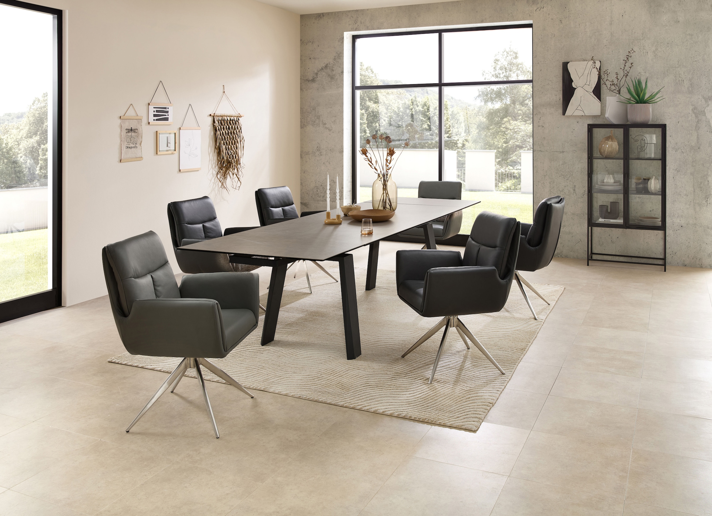 Stolkom Chaise avec accoudoirs »Sofia Premium BxHxT 61x93,5x67 cm« (Ensemble) 2 cuisLargeur 61 cm, pivotant à 360° avec retour automatique