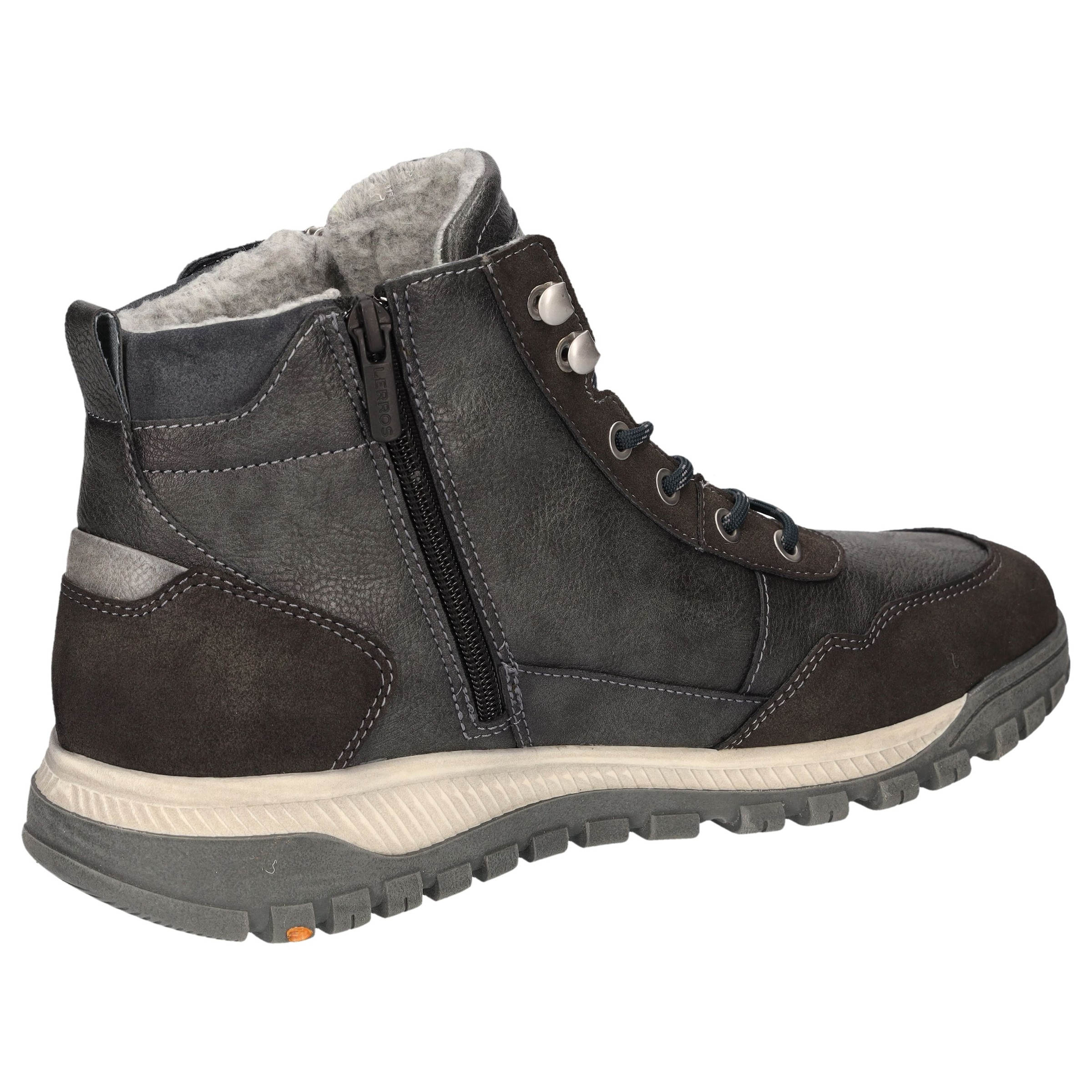 LERROS Bottes d'hiver  Bottes à lacets, bottes outdoor avec fermeture éclair décorative extérieure