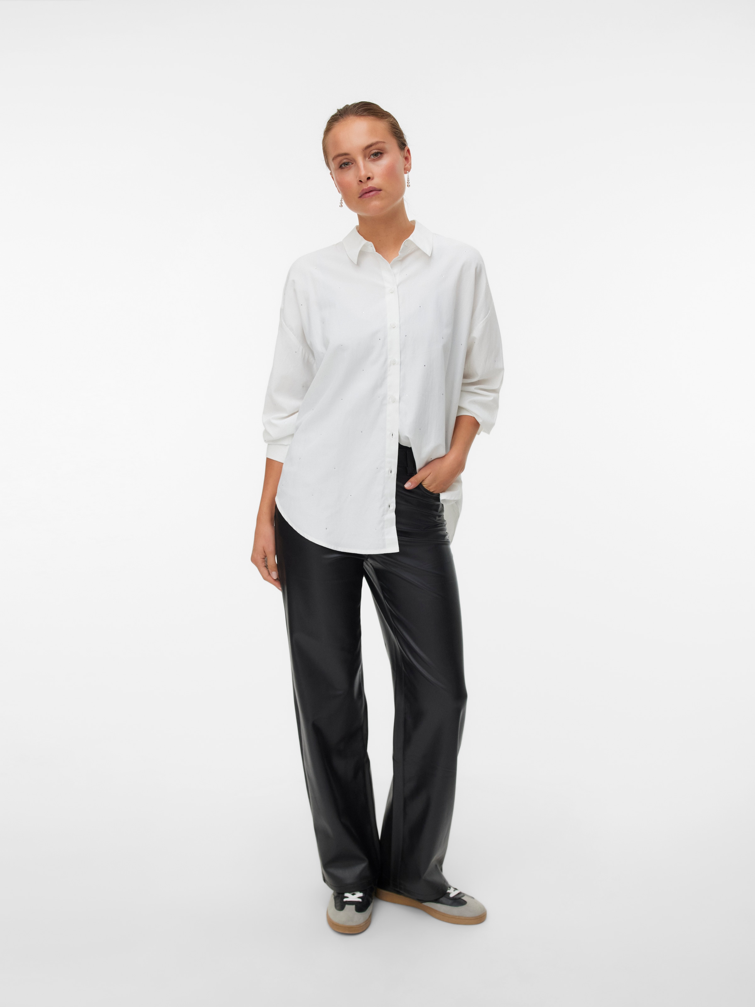 Vero Moda Lederimitathose »VMTESSA HR WIDE PL PANTS NOOS«