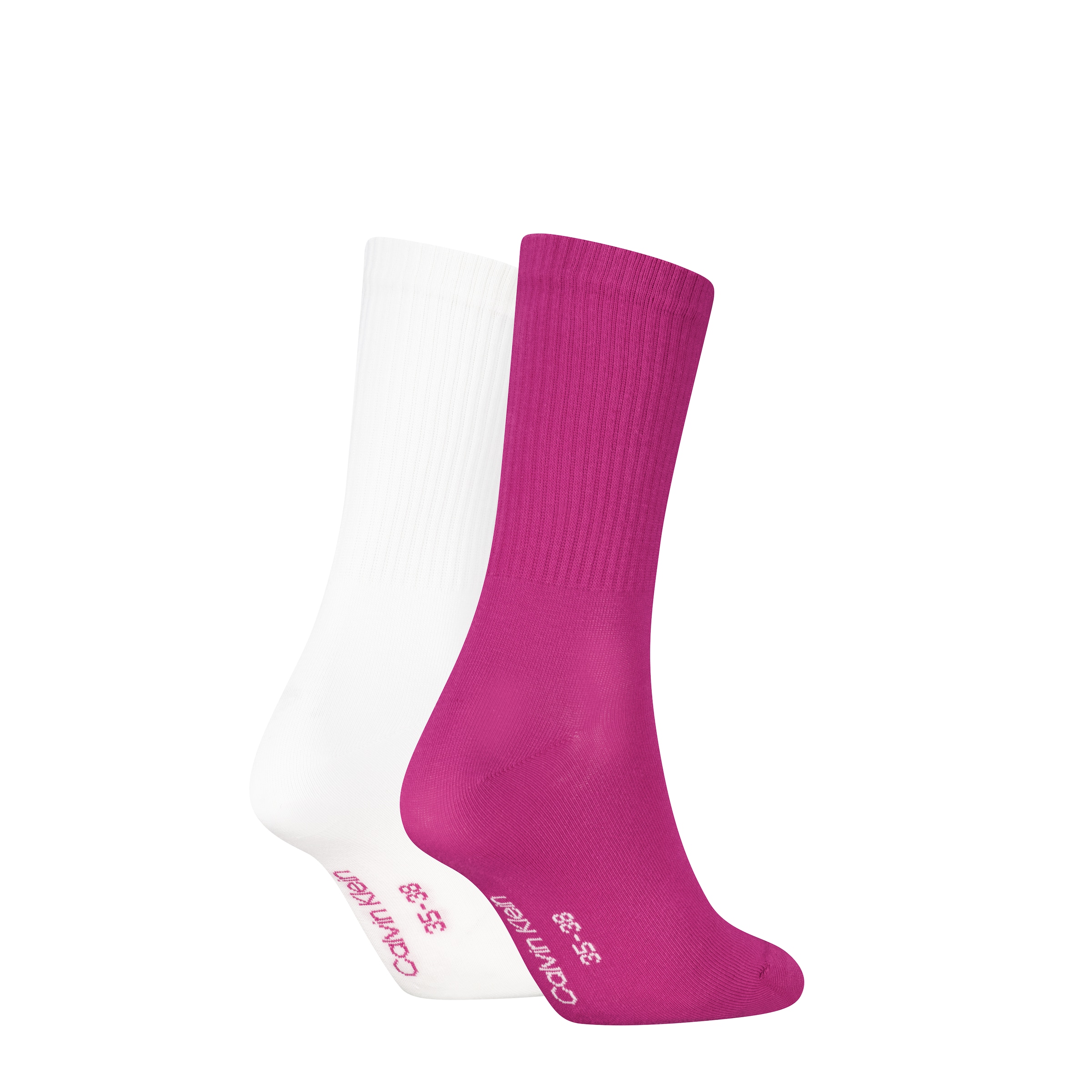 Calvin Klein Jeans Chaussettes »CKJ WOMEN  SOCK 2P MONOGRAM« 2 paires, 2 Couple tlg. avec bord-côte extra large, mélange coton, élastique