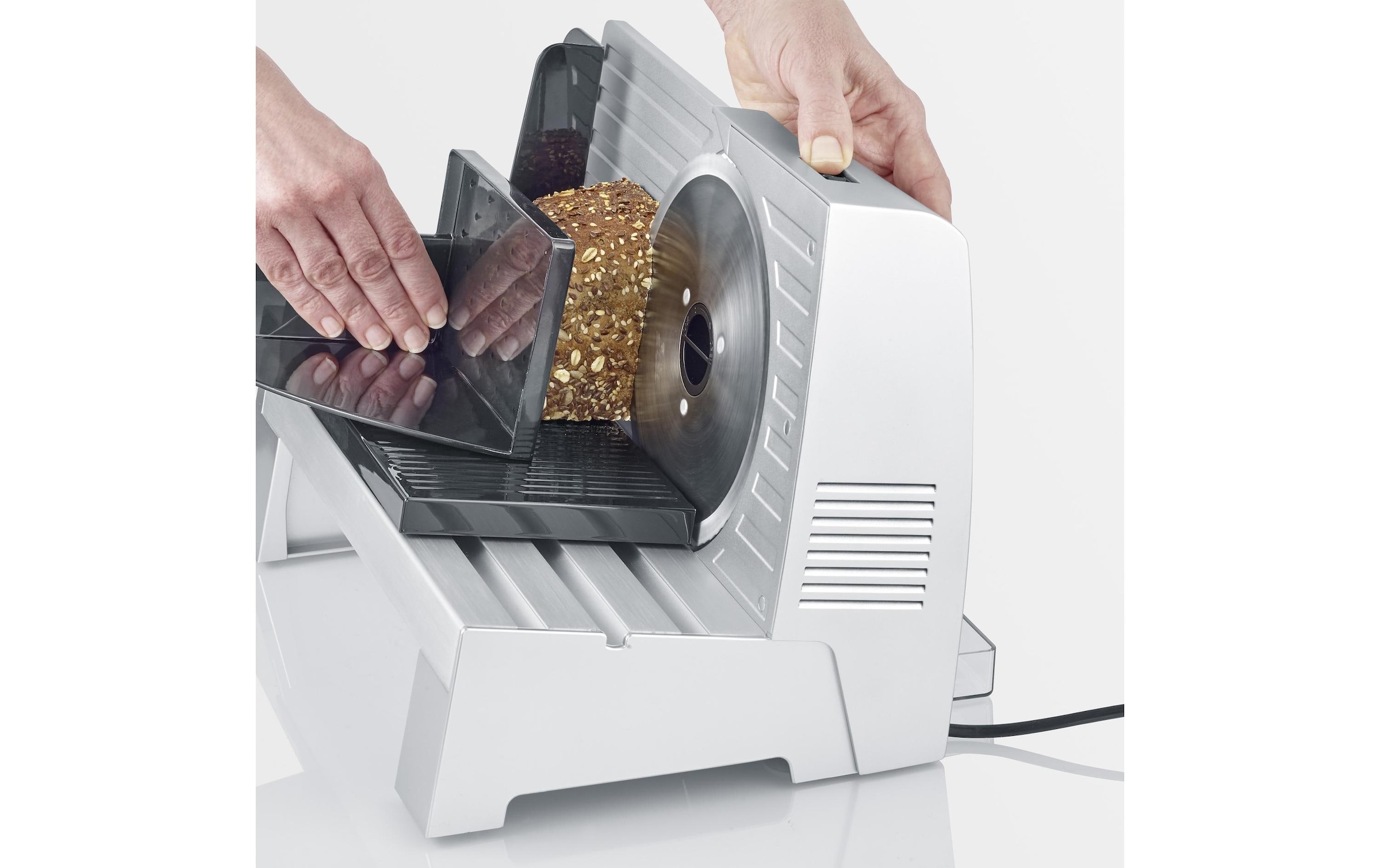 Severin Allesschneider »AS 3917« 130 W Fingerschutz, Brotschneidemaschine Schnittstärke stufenlos einstellen