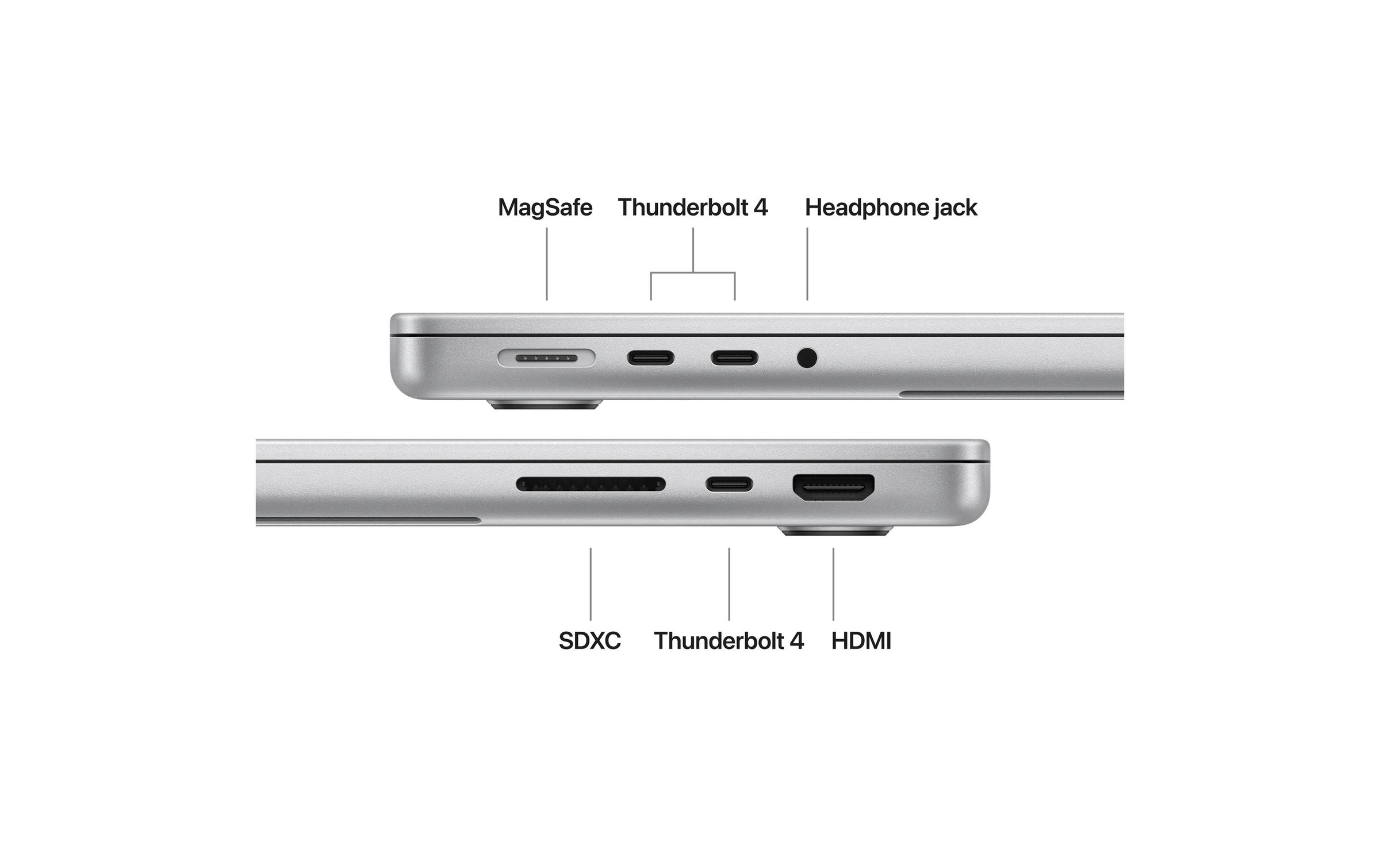 Apple Ordinateur portable »MacBook Pro 14 M5 Nano 2025 10C CPU/10C GPU/512GB/16GB« / 14,2 ″ Apple 512 GB SSD Fingerabdruckscanner