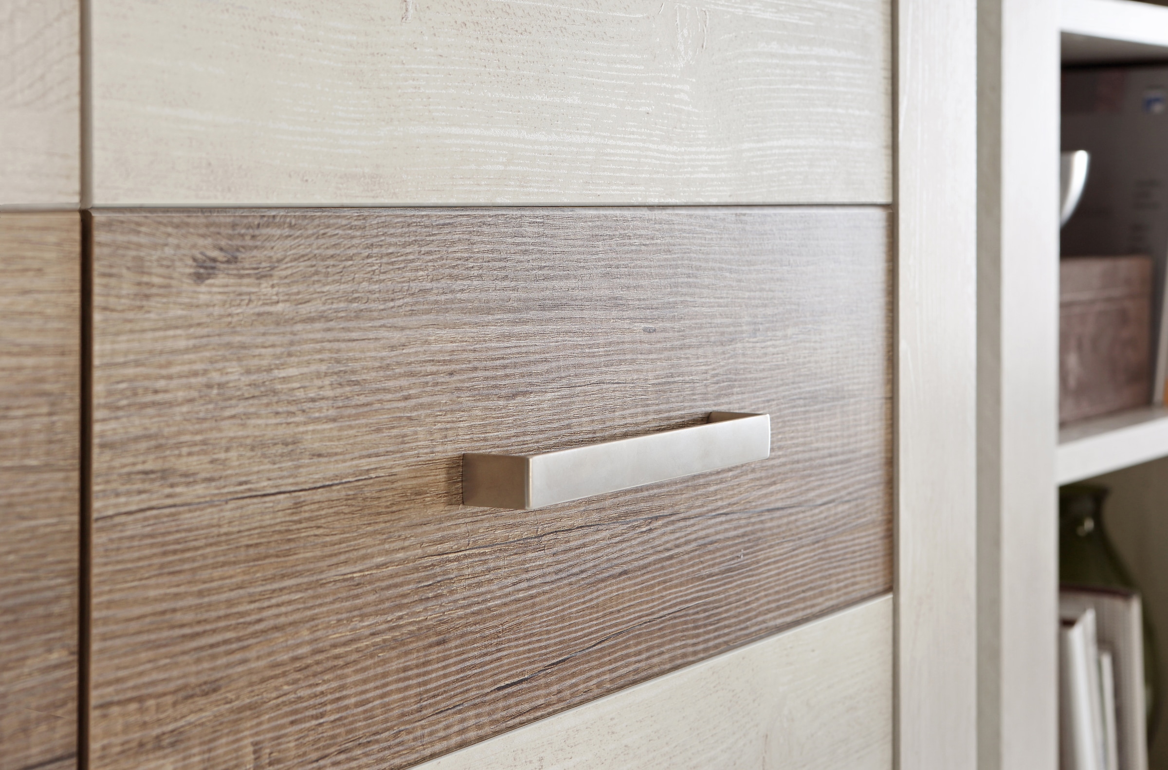 FORTE Mehrzweckschrank »Duro« Höhe 212 cm, Bücherregal mit Türen und Schublade, im Landhausstil
