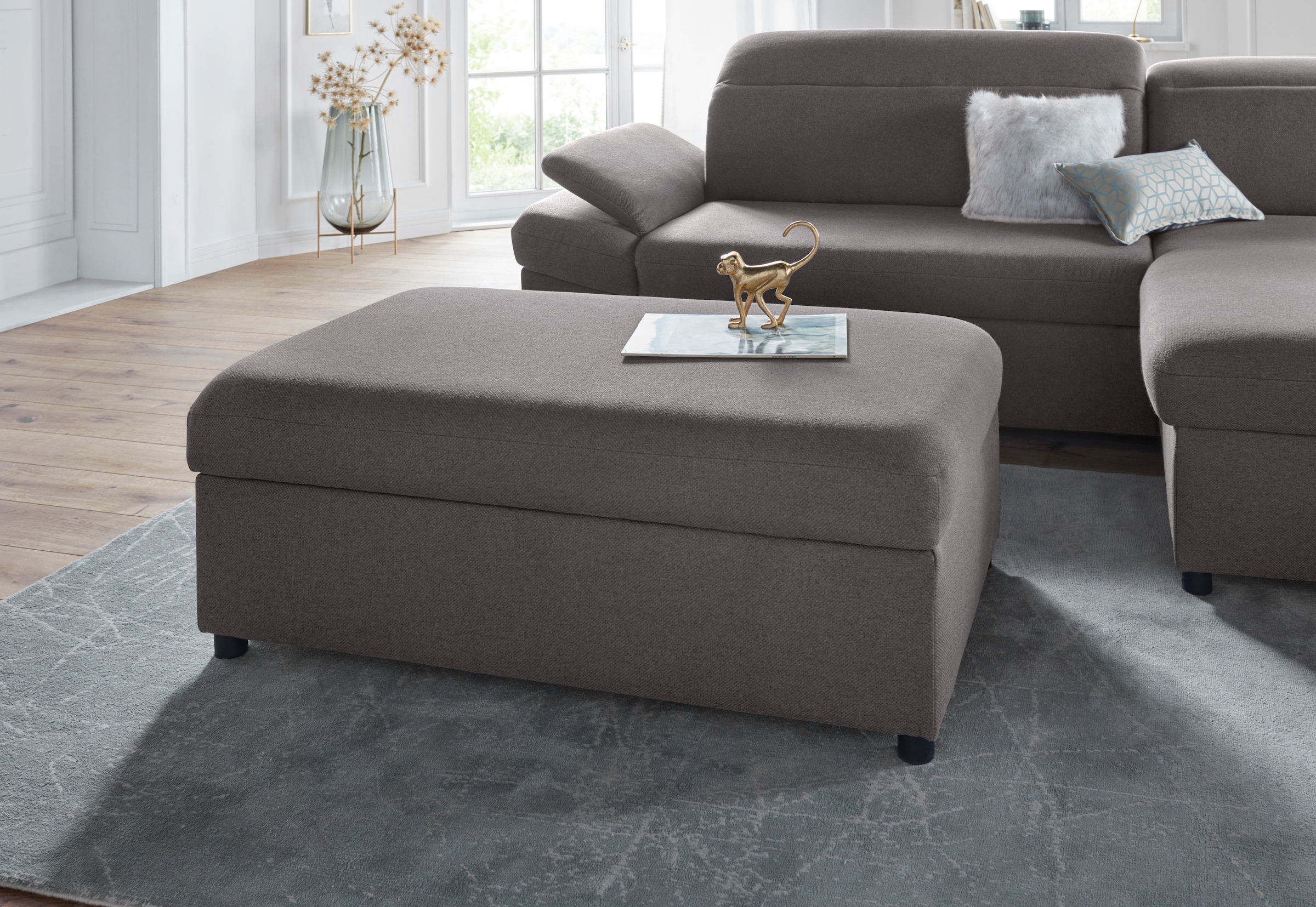 exxpo - sofa fashion Hocker »Kyoto Bankhocker mit Staufach unter der Sitzfläche«