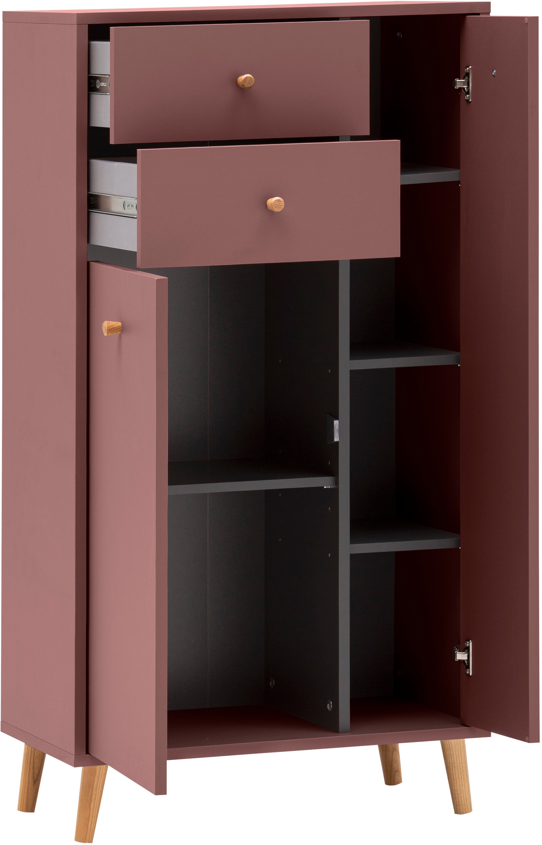 Schildmeyer Buffet haut »Bjarne, Highboard, Made in Germany, B: 60,2 cm« 1 cuis tlg. Fabrication solide - Ce produit est fabriqué en Allemagne