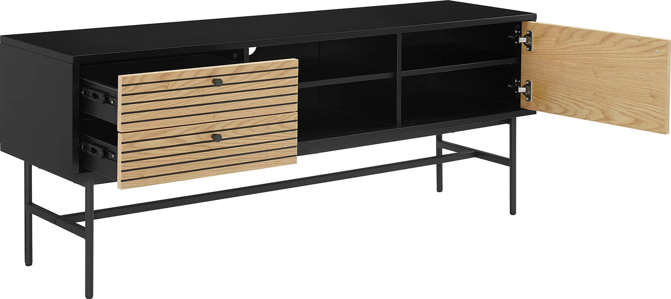 SalesFever Table basse »Torsby Stilvolle TV-Kommode für Ihr Wohnzimmer« Kommode: Stil trifft auf praktische Kabelorganisation