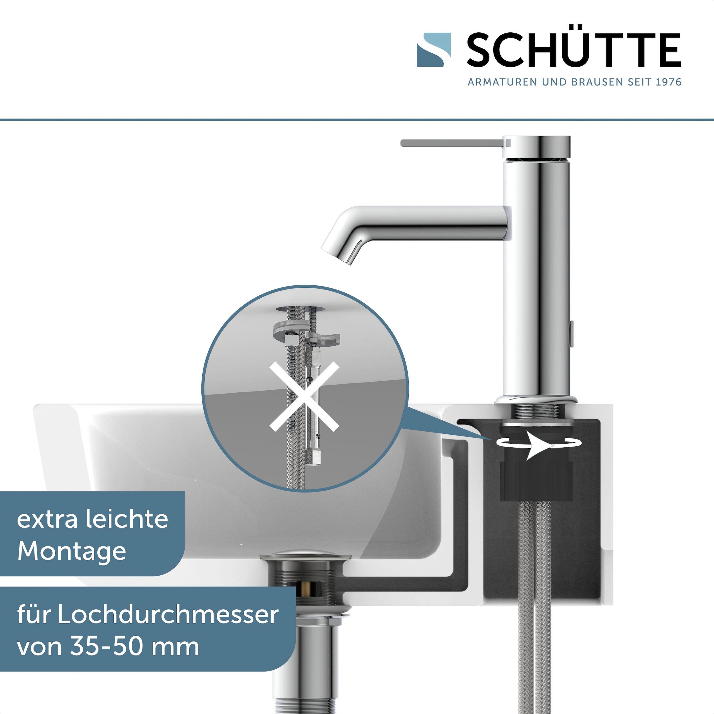 Schütte Robinet de lavabo »LOS ANGELES« Robinet de salle de bain, économe en énergie, économiseur d'eau