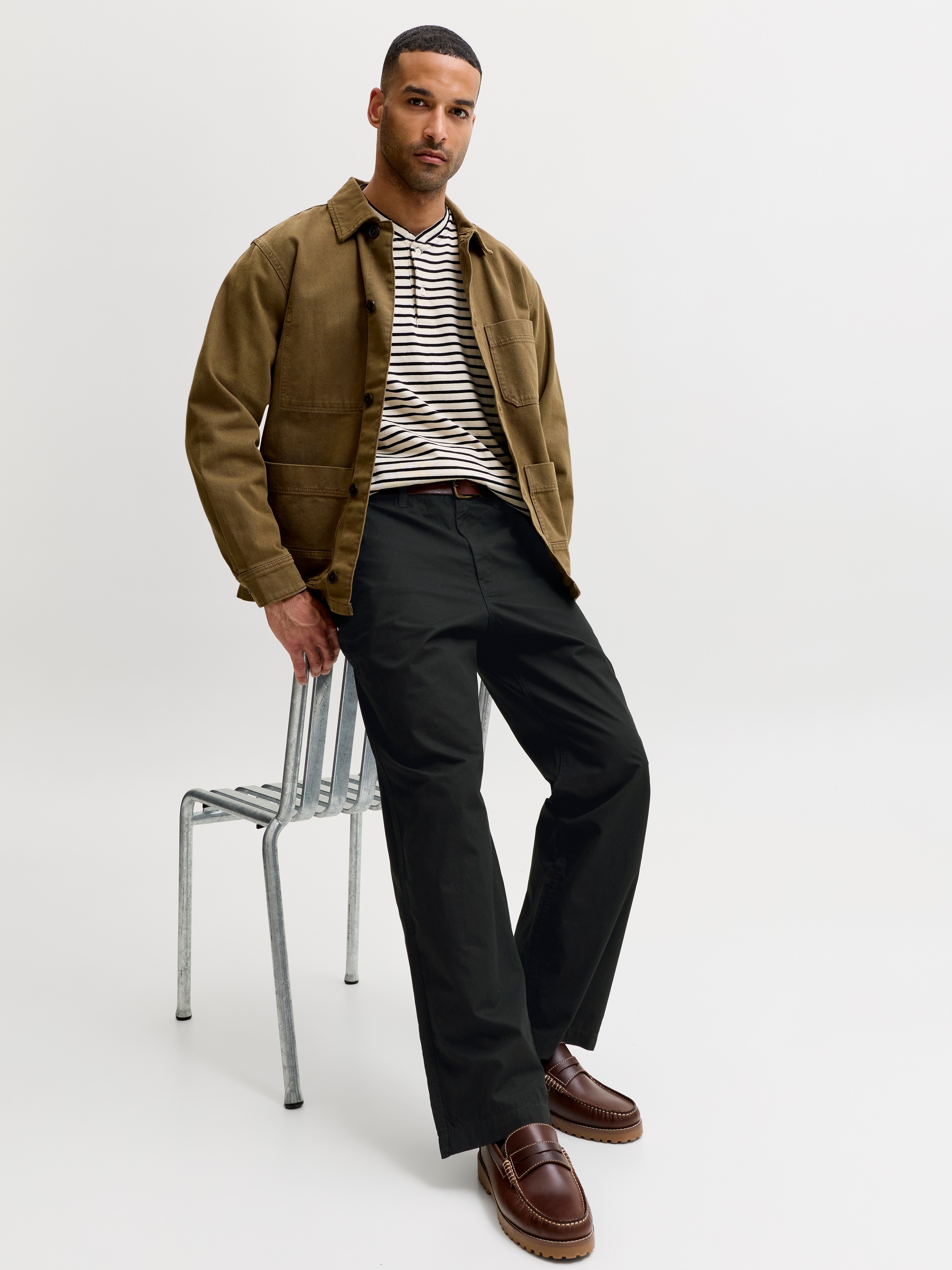 Jack & Jones Chinos »JPSTBILL DREW CHINO NOOS«  Baumwolle, weit geschnitten