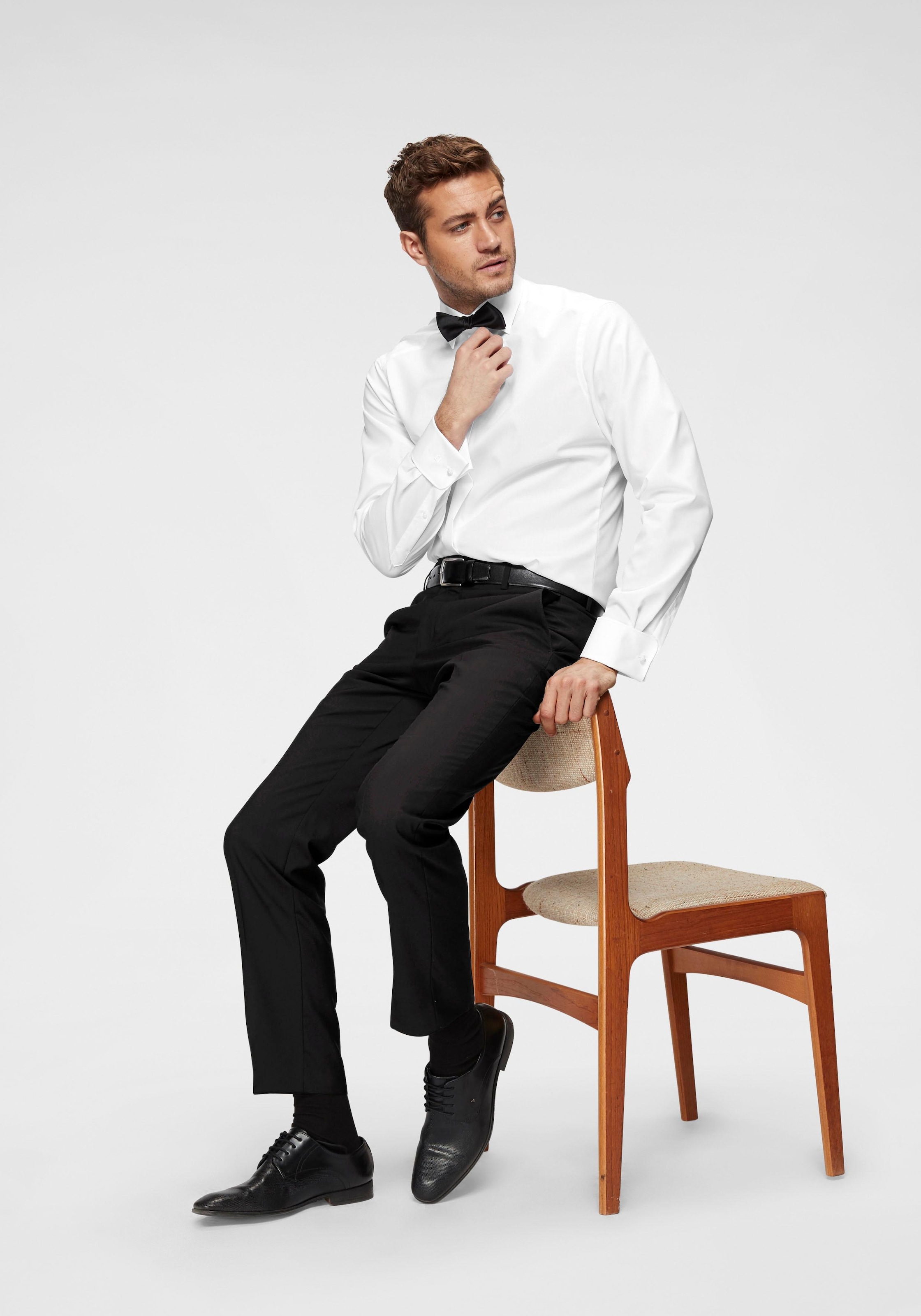 OLYMP Chemise de smoking »Luxor modern fit«, Umschlagmanschetten, verdeckte Knopfleiste, bügelfrei
