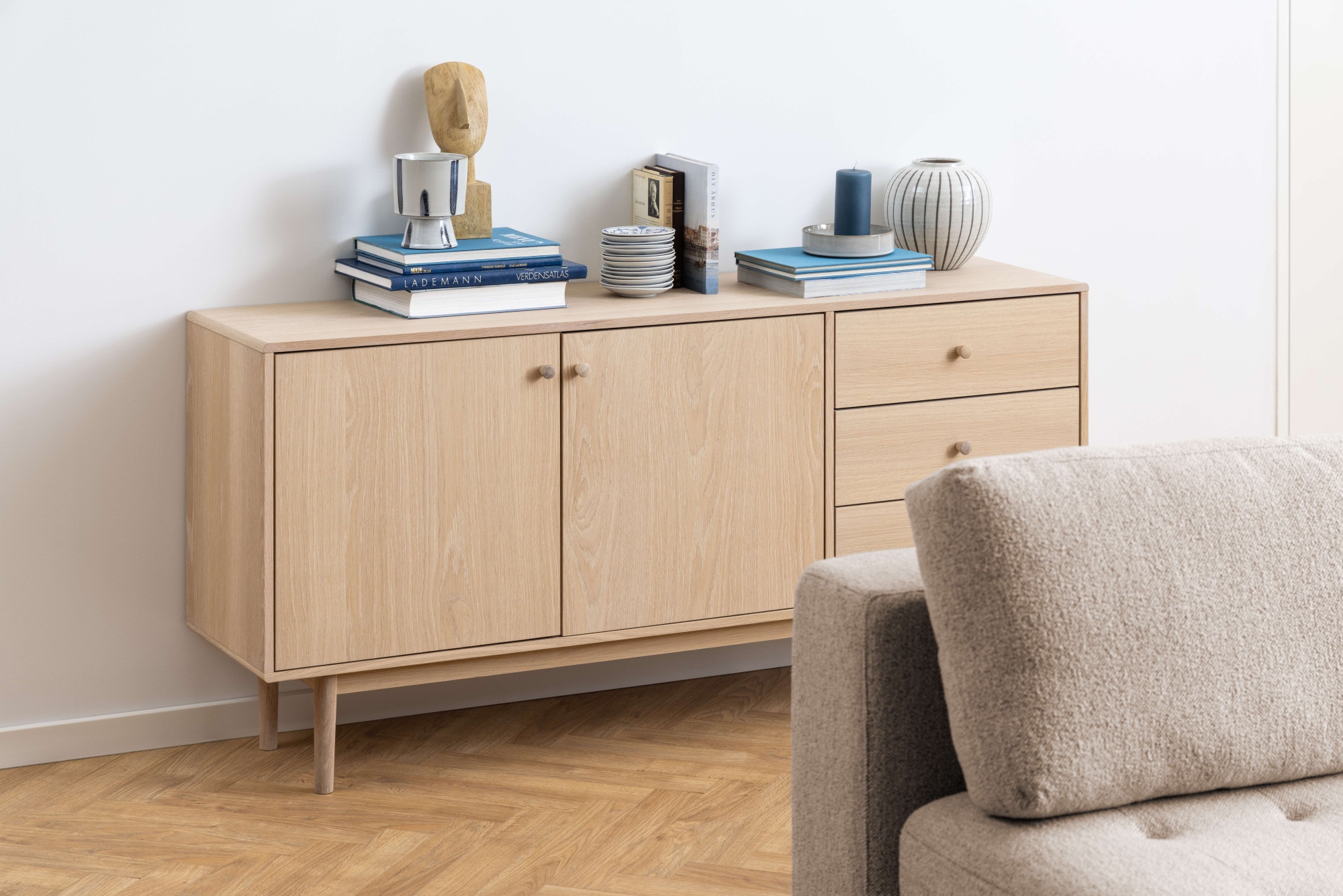 ACTONA GROUP Buffet »Aston« buffet, chêne/placage, 2 portes, 2 étagères, 3 tiroirs, 160 cm