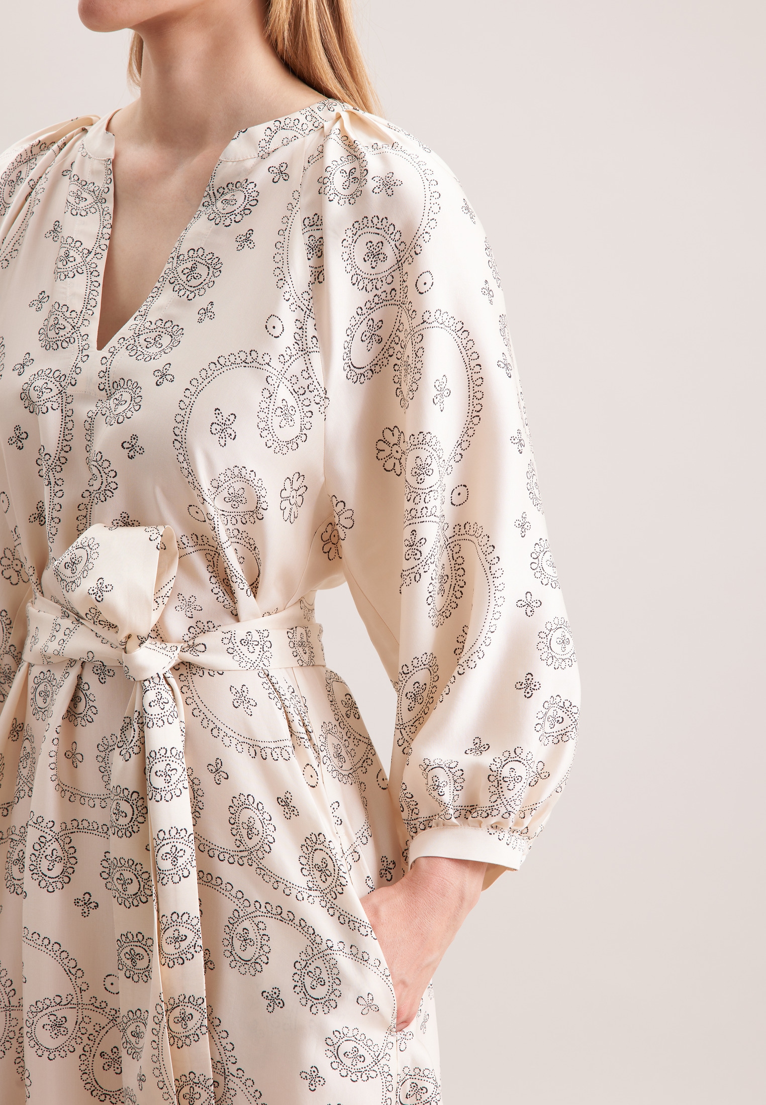 seidensticker Robe d'été 3/4 V-Neck Druck