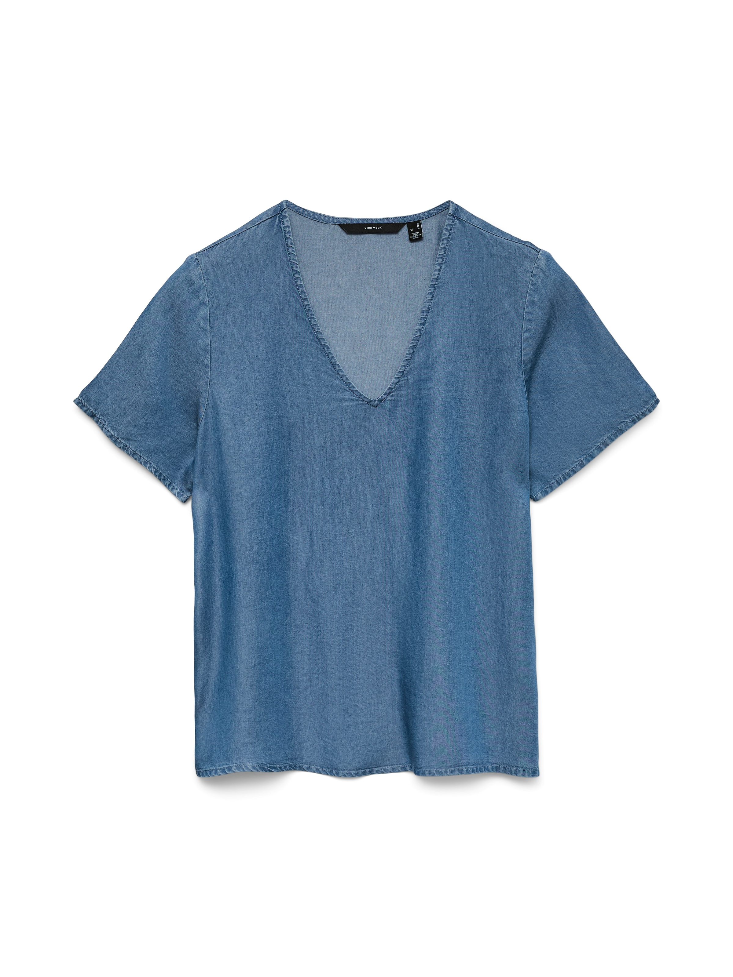 Vero Moda T-shirt en V »VMBREE SS V-NECK TENCEL TOP« viscose, coupe regular