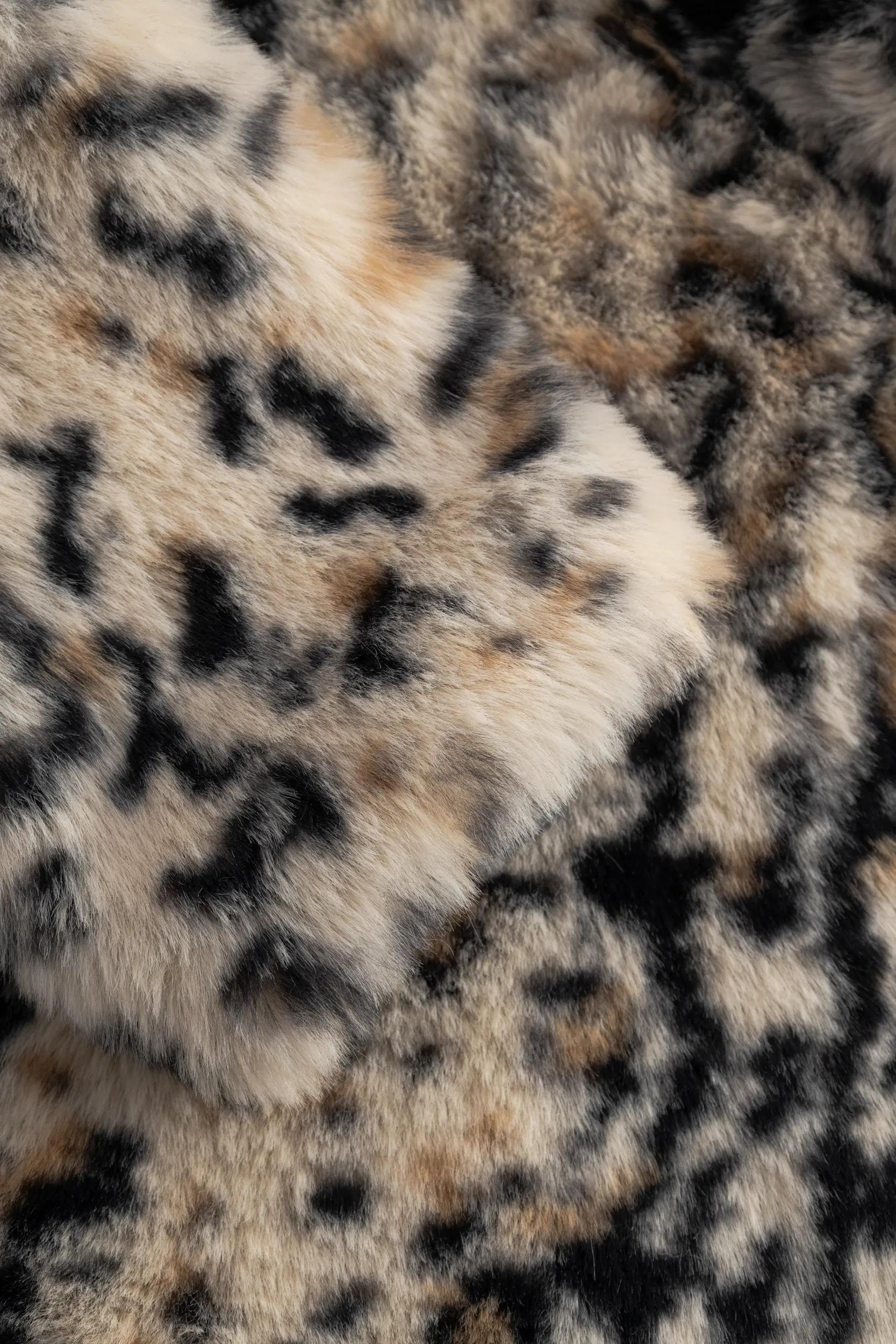 JOOP! Veste en fausse fourrure »Orisha« sans capuche coupe régulière avec col montant
