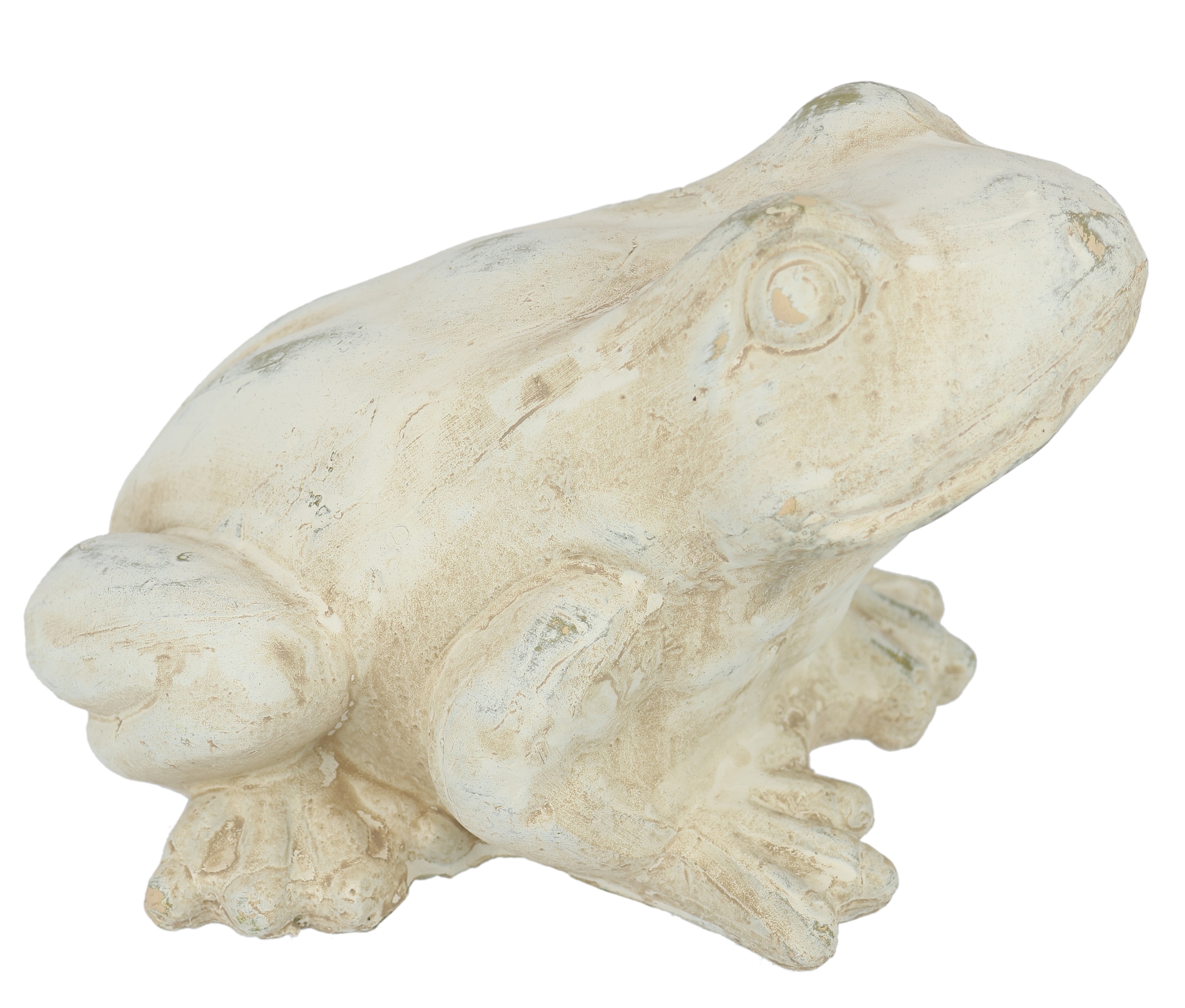 I.GE.A. Figurine de décoration »Frosch aus Keramik« Antik-Look Gartendeko Tierfigur Deko Statue Gartenfigur Frosch