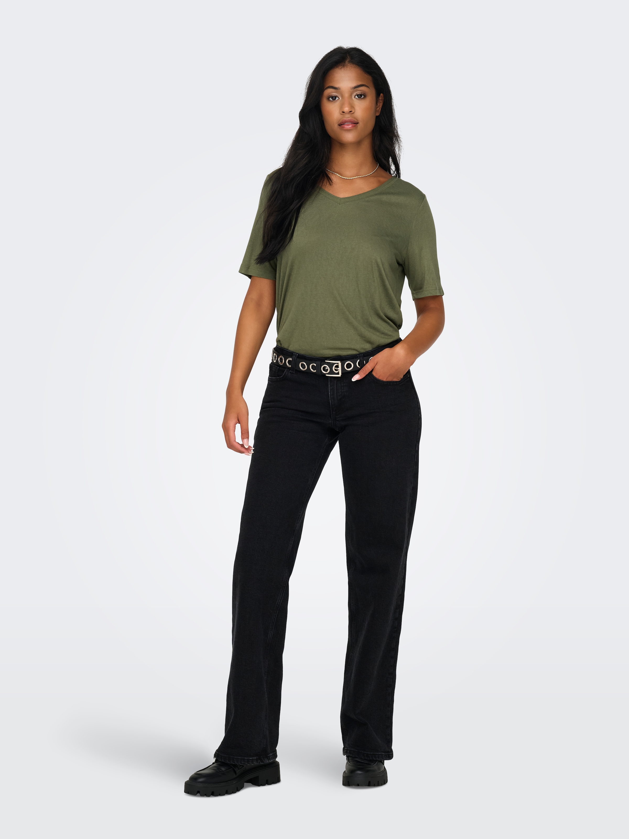 ONLY T-shirt à manches courtes »ONLELISE S/S V-NECK TOP JRS NOOS«