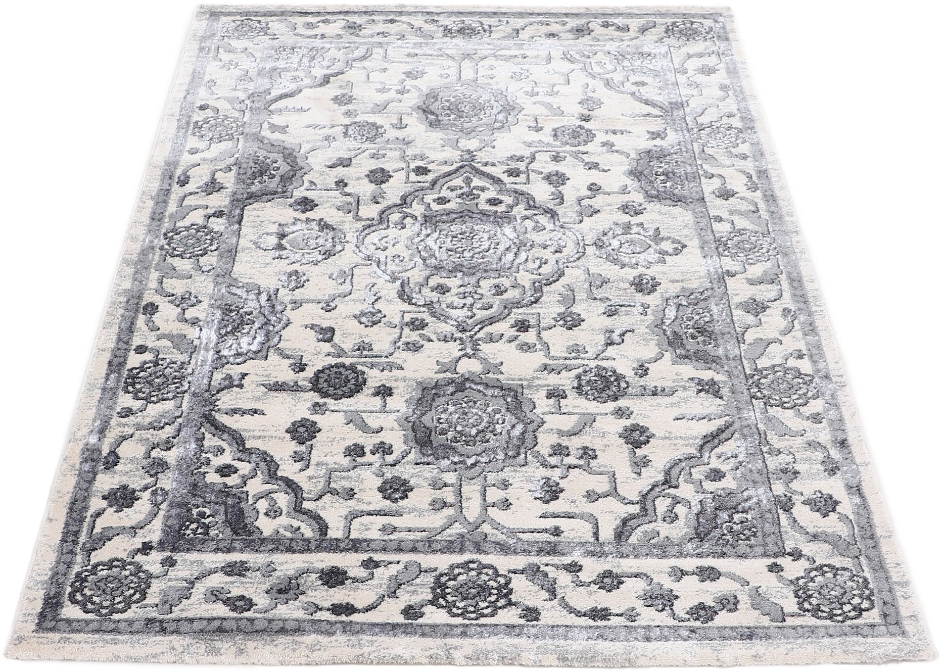 carpetfine Tapis »Holy« Rectangulaire 8 mm Höhe Vintage-Seiden-Optik, Wohnzimmer