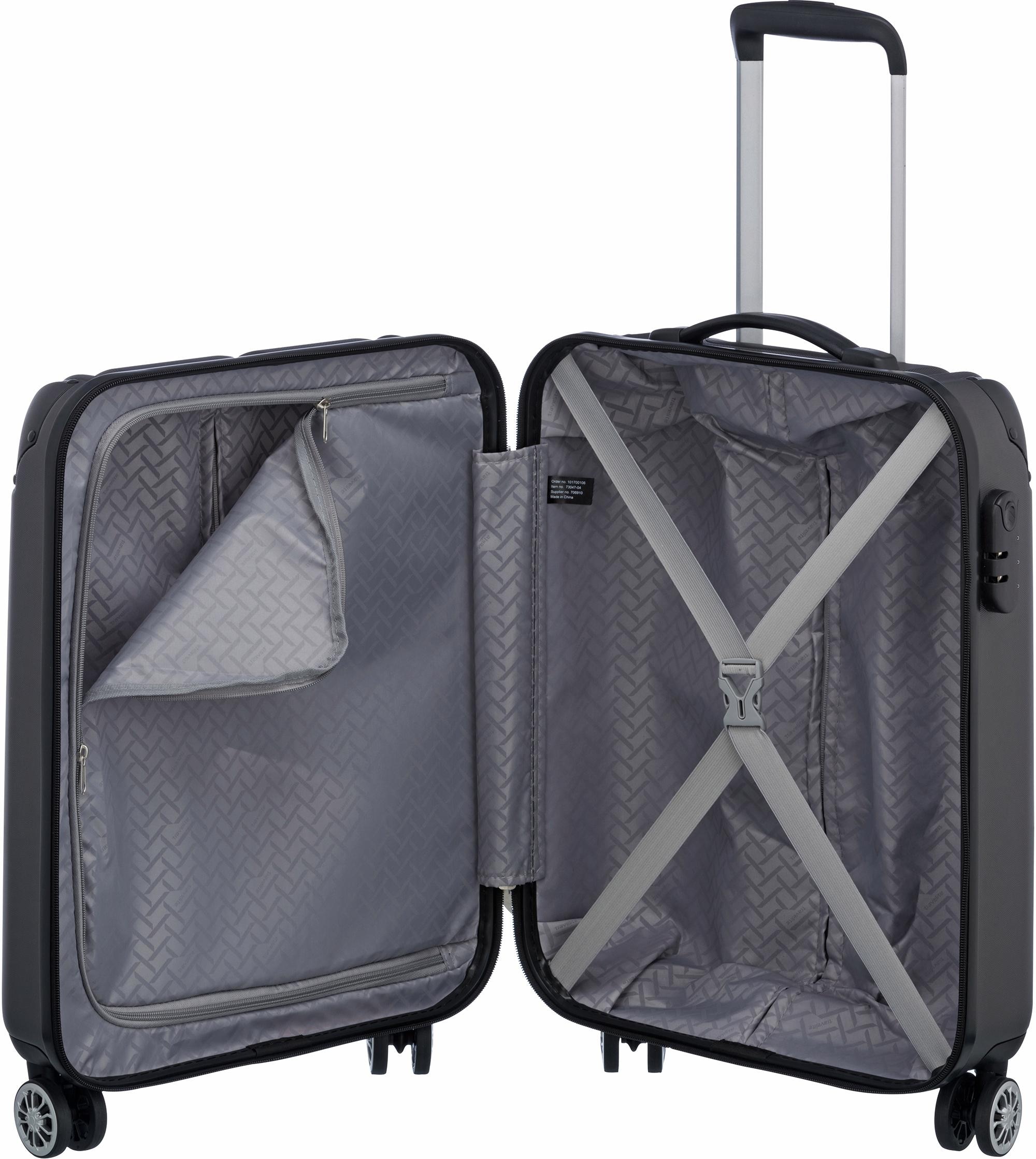 travelite Hartschalen-Trolley »CITY Reisekoffer Hartschale« 40 l 4 Rollen mit TSA-Schloss, robustes ABS Reisegepäck