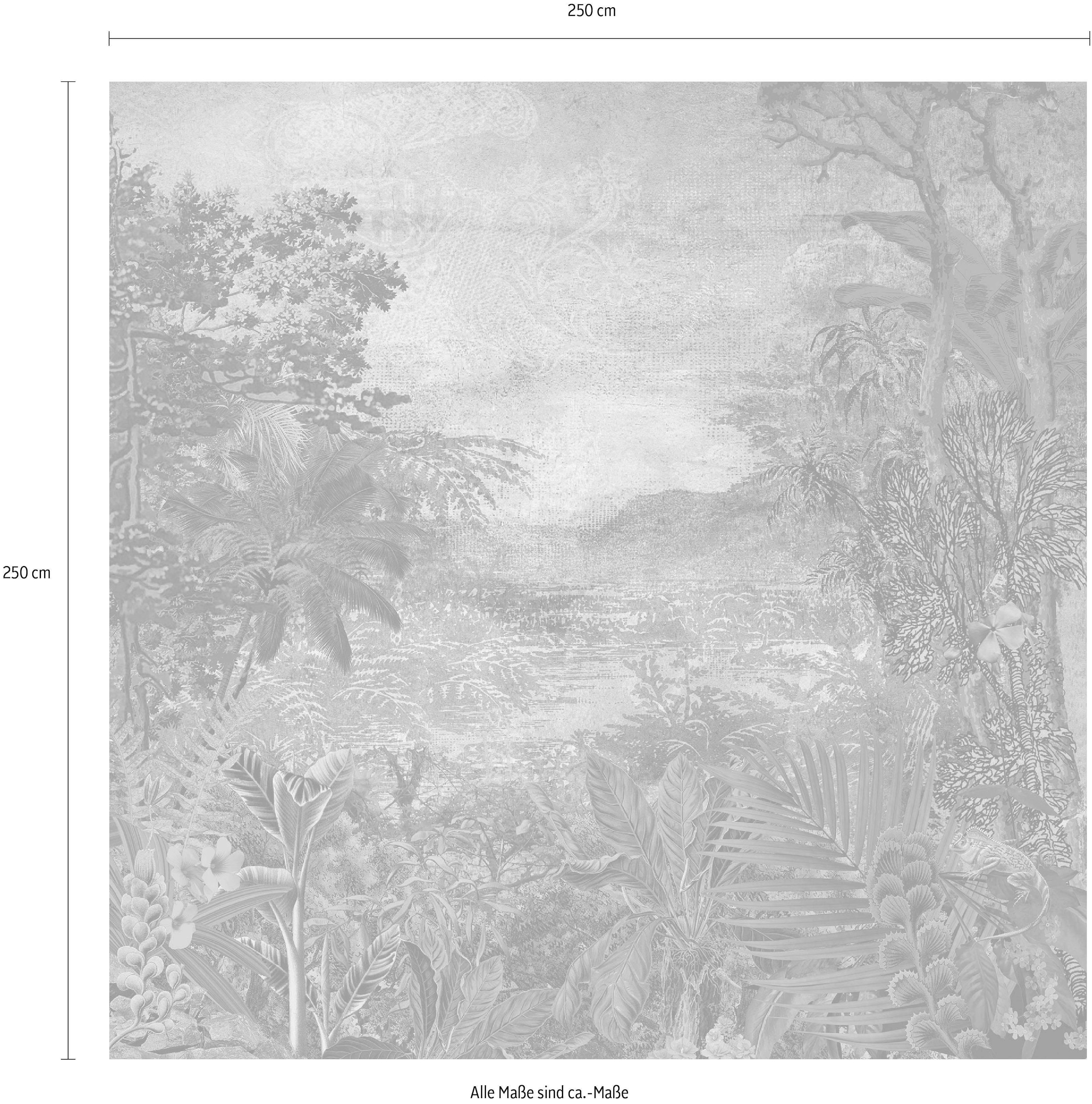 Komar Vliestapete »Digitaldruck Vlies -  Cours Fluvial - Grösse 250 x 250 cm« bedruckt glatt Wohnzimmer, Schlafzimmer