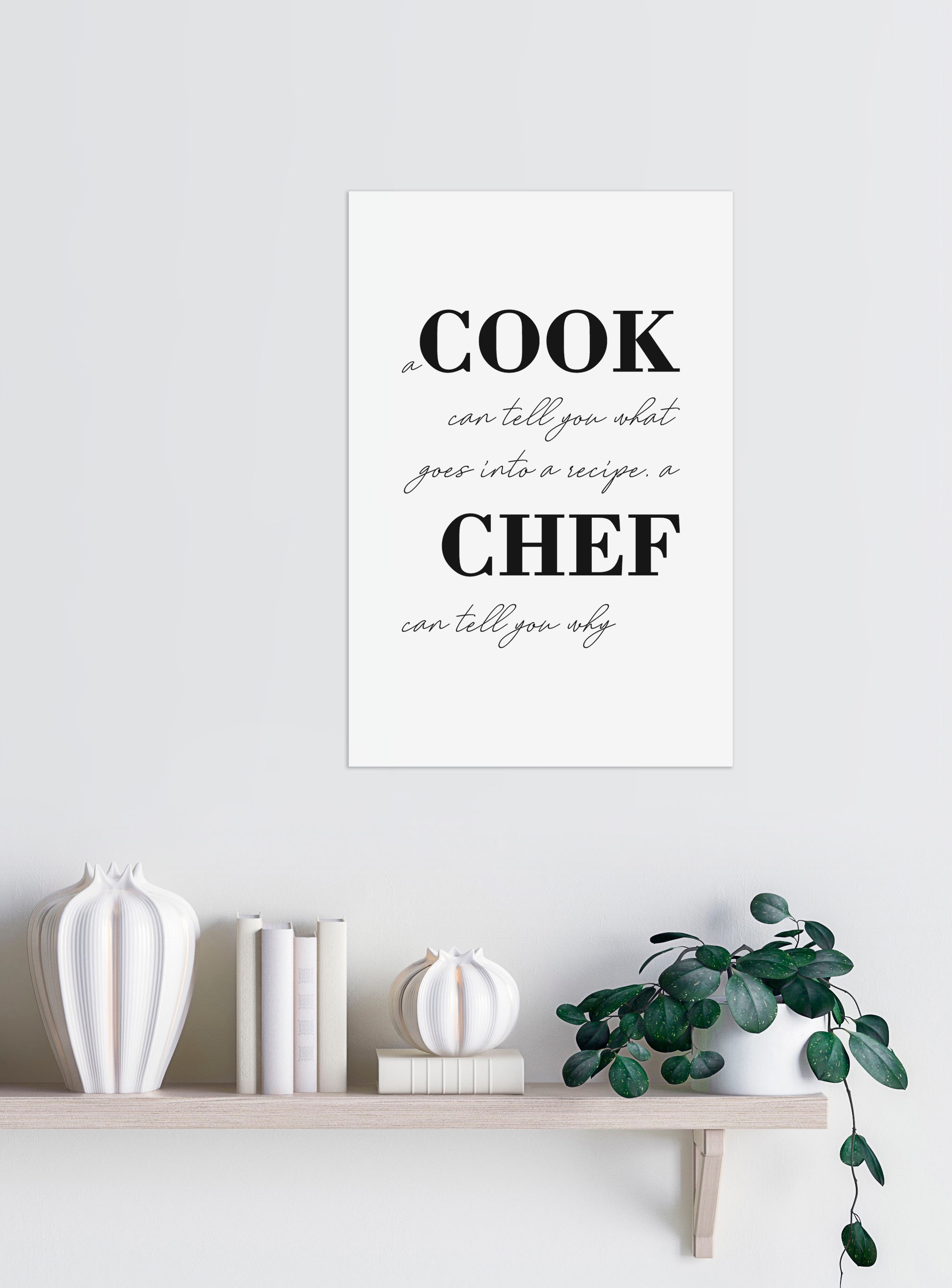 queence Wanddekoobjekt »COOK CHEF« Stahlschild, Blechschild, Spruch, Witzig, Wanddeko, retro, 20x30cm
