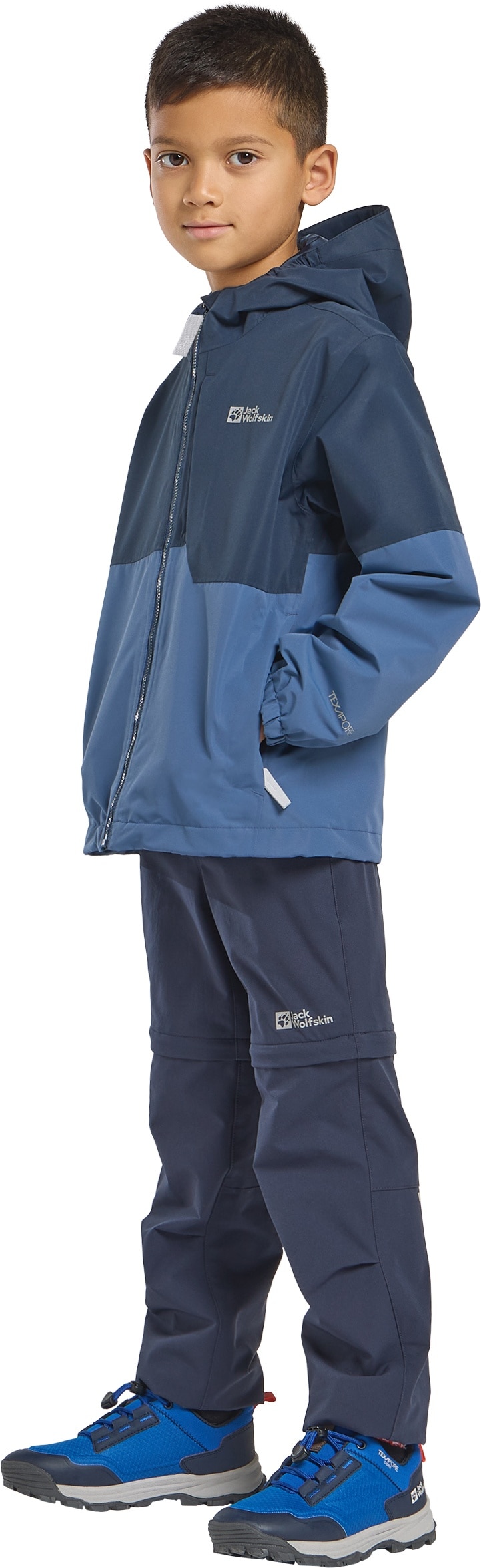 Jack Wolfskin Outdoorjacke »ACTAMIC 2L JKT K« mit Kapuze mit Brusttasche, atmungsaktiv, elastisch, wasserdicht, winddicht